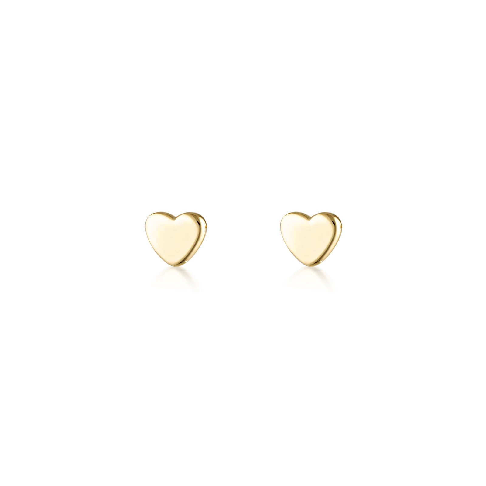 Micro Heart Stud Earrings - Gold