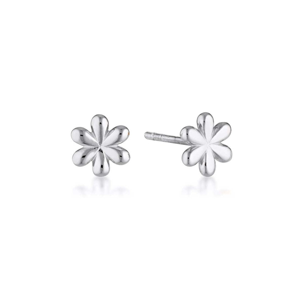 Daisy Stud Earrings - Silver