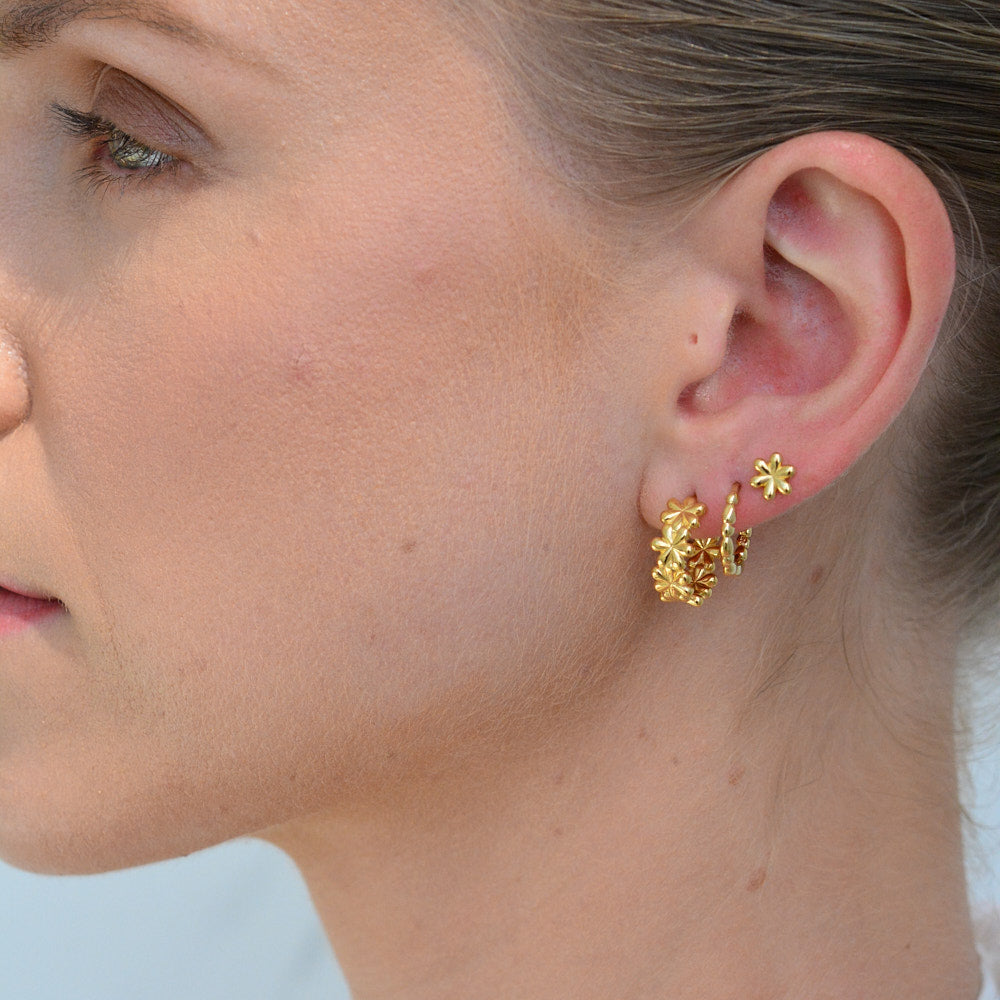 Daisy Stud Earrings - Gold