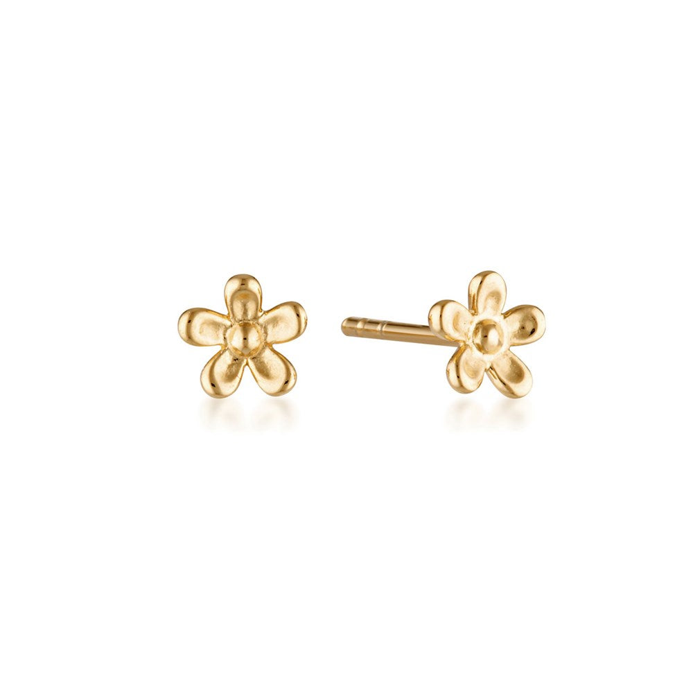 Wild Flower Stud Earrings - Gold
