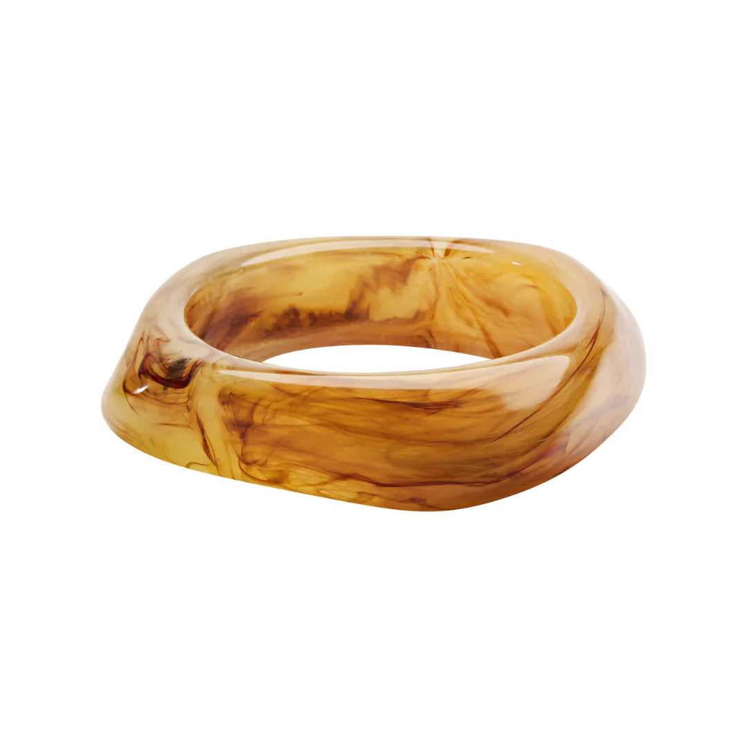 Adelle Resin Bangle -Coffee