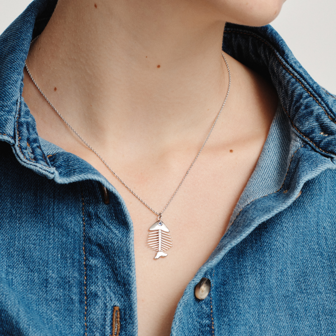 Pesce Fish Necklace - Silver