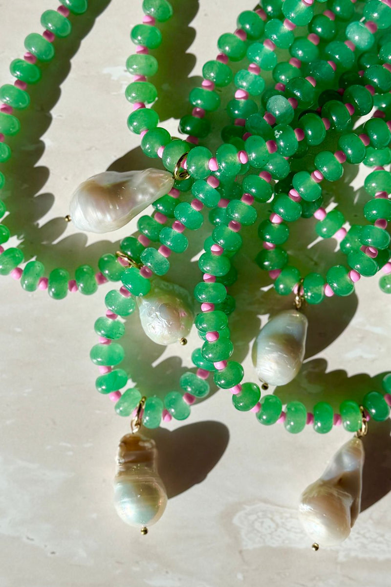 Pistachio Pearl Necklace