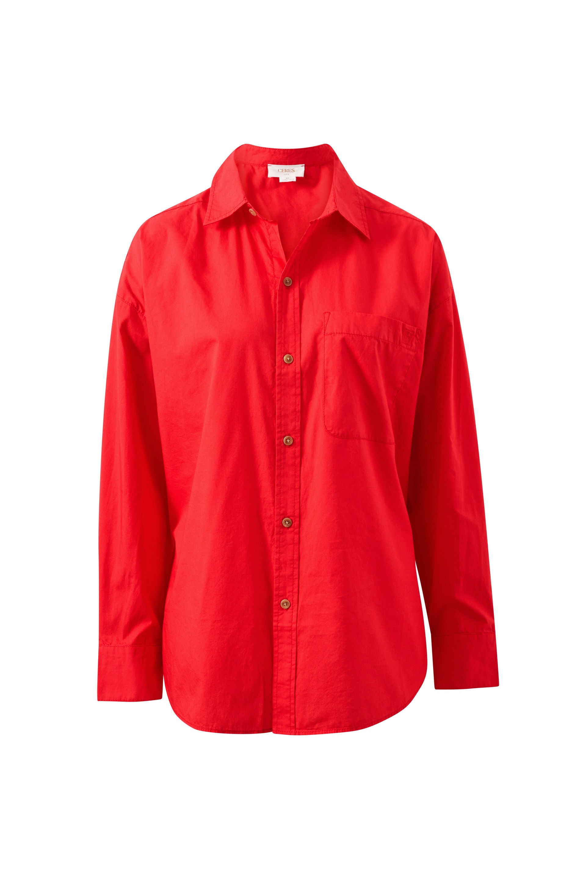 Peta Oversized Shirt - Heritage Red