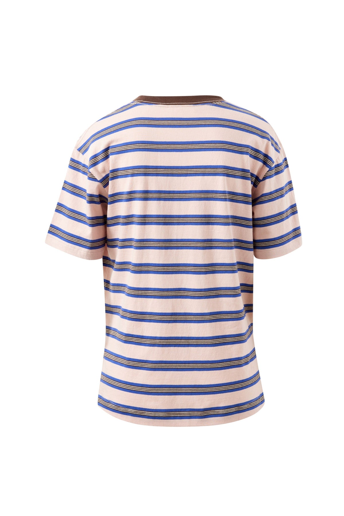 Stevie Slouchy Tee - Chalk Pink/Polo Blue/Choc Stripe