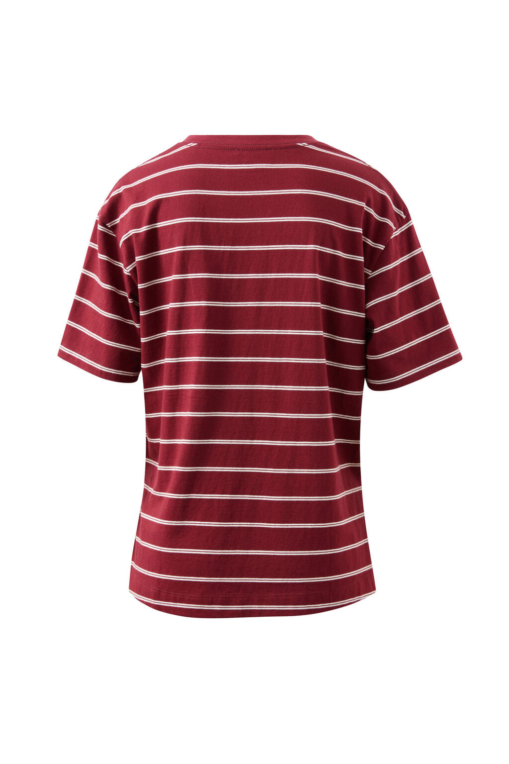 Stevie Slouchy Tee - Burgundy / Milk Stripe