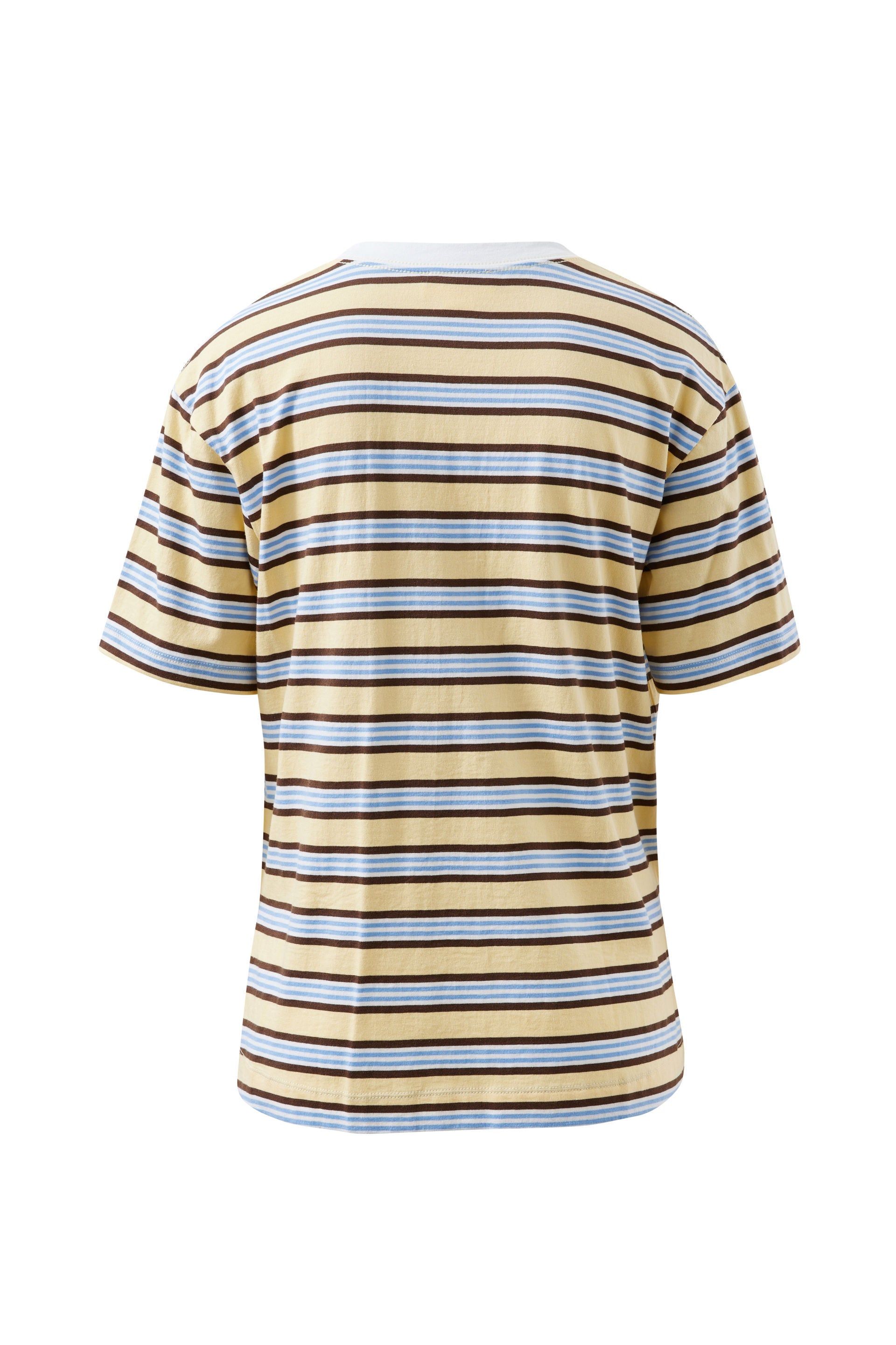 Ceres Life Stevie Slouchy Tee in New Butter Brunette Stripe, back view