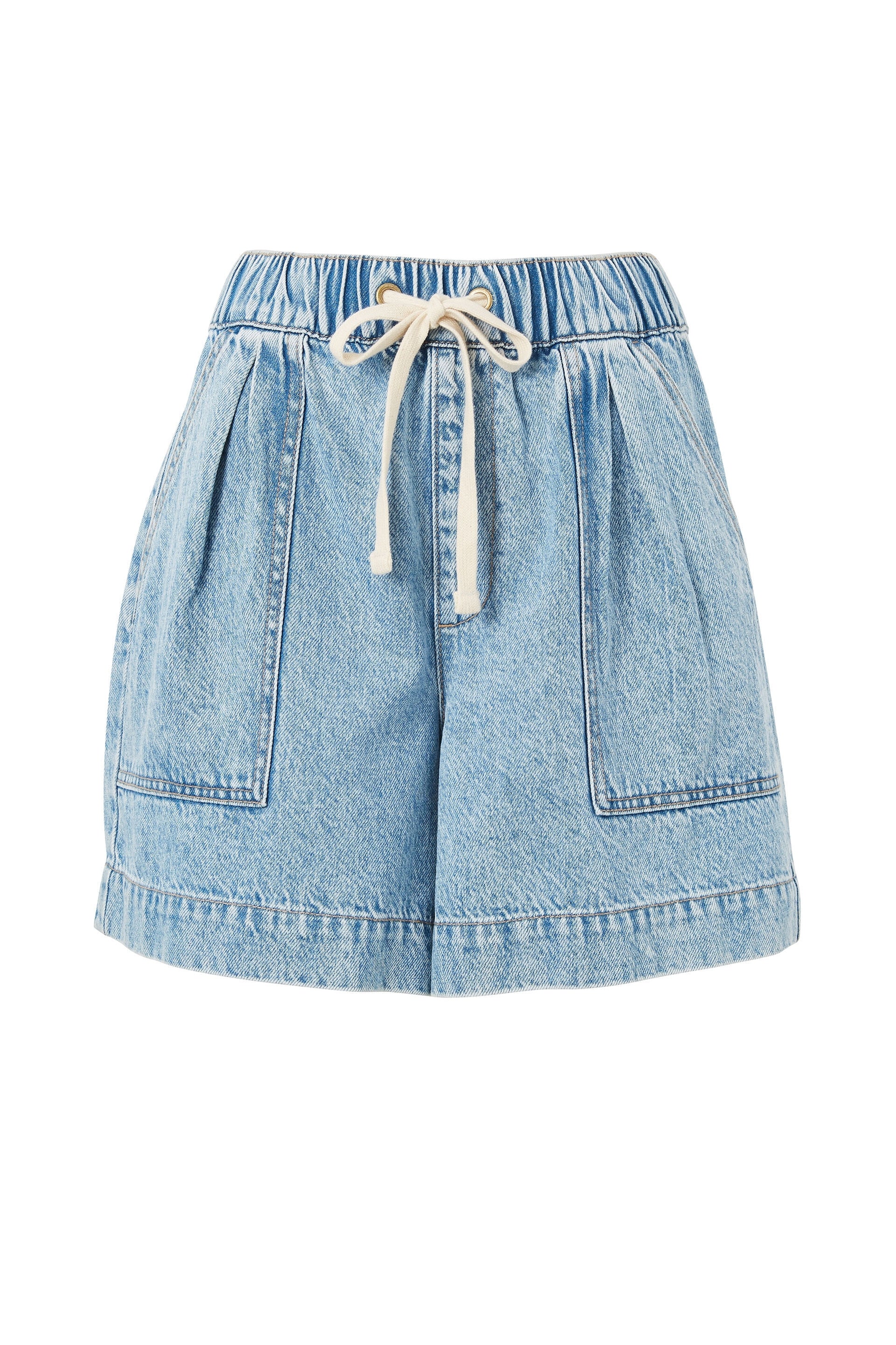 Relaxed Everyday Denim Shorts - Vintage Blue