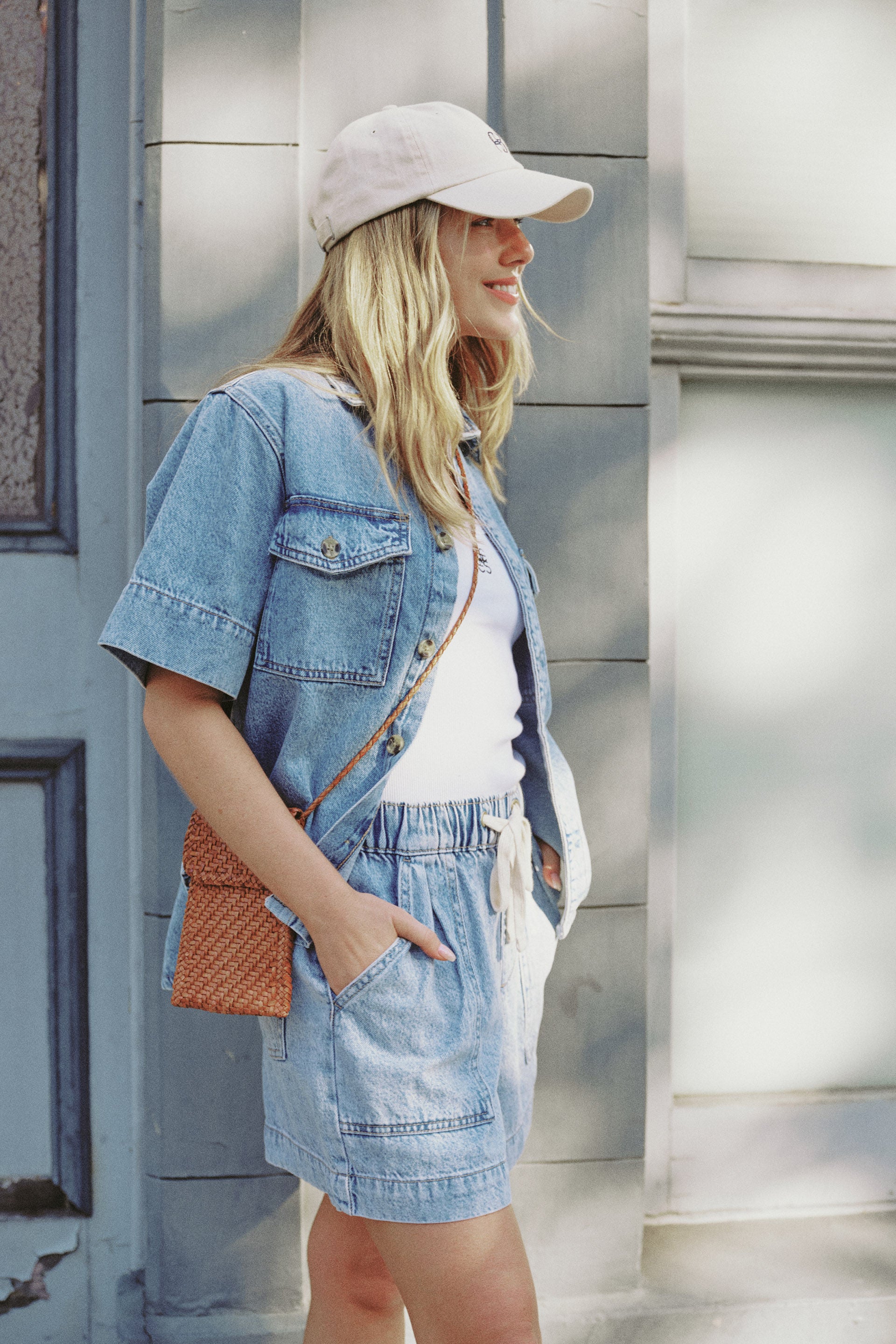 Relaxed Everyday Denim Shorts - Vintage Blue