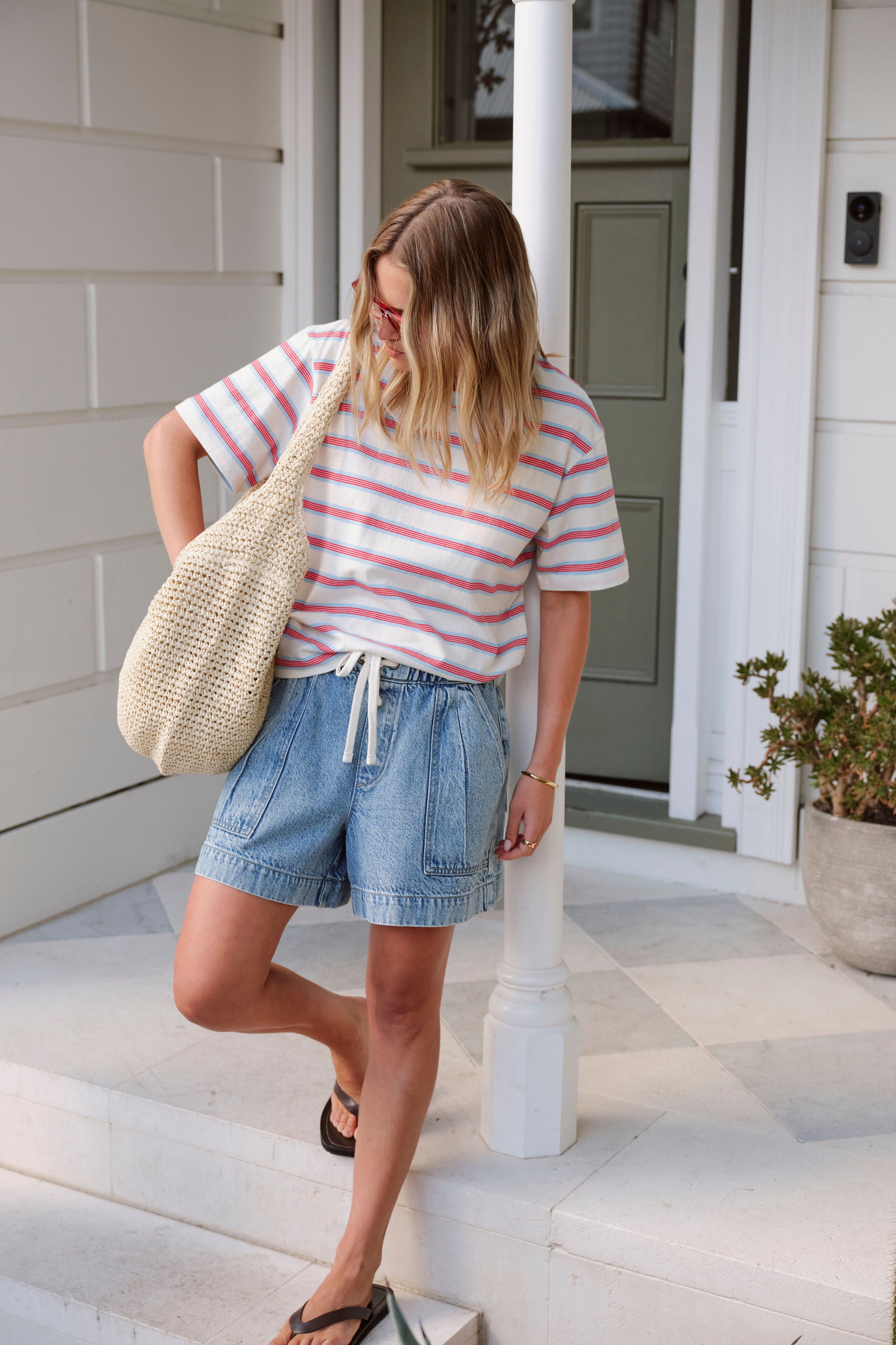Darcy Relaxed Everyday Short, Washed Vintage Blue - image 4