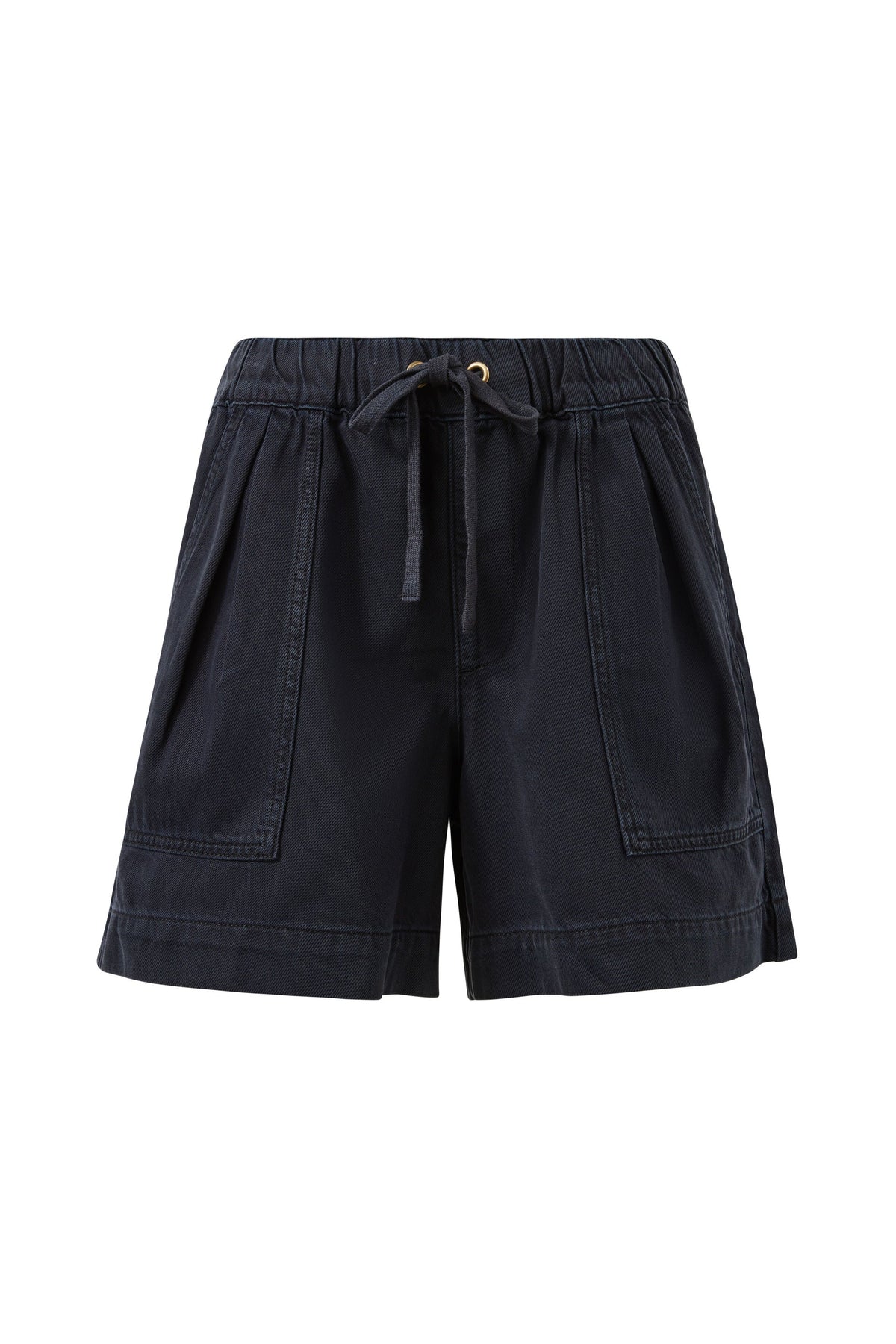 Ceres Life Darcy Relaxed Everyday Short in Washed Black, model shot