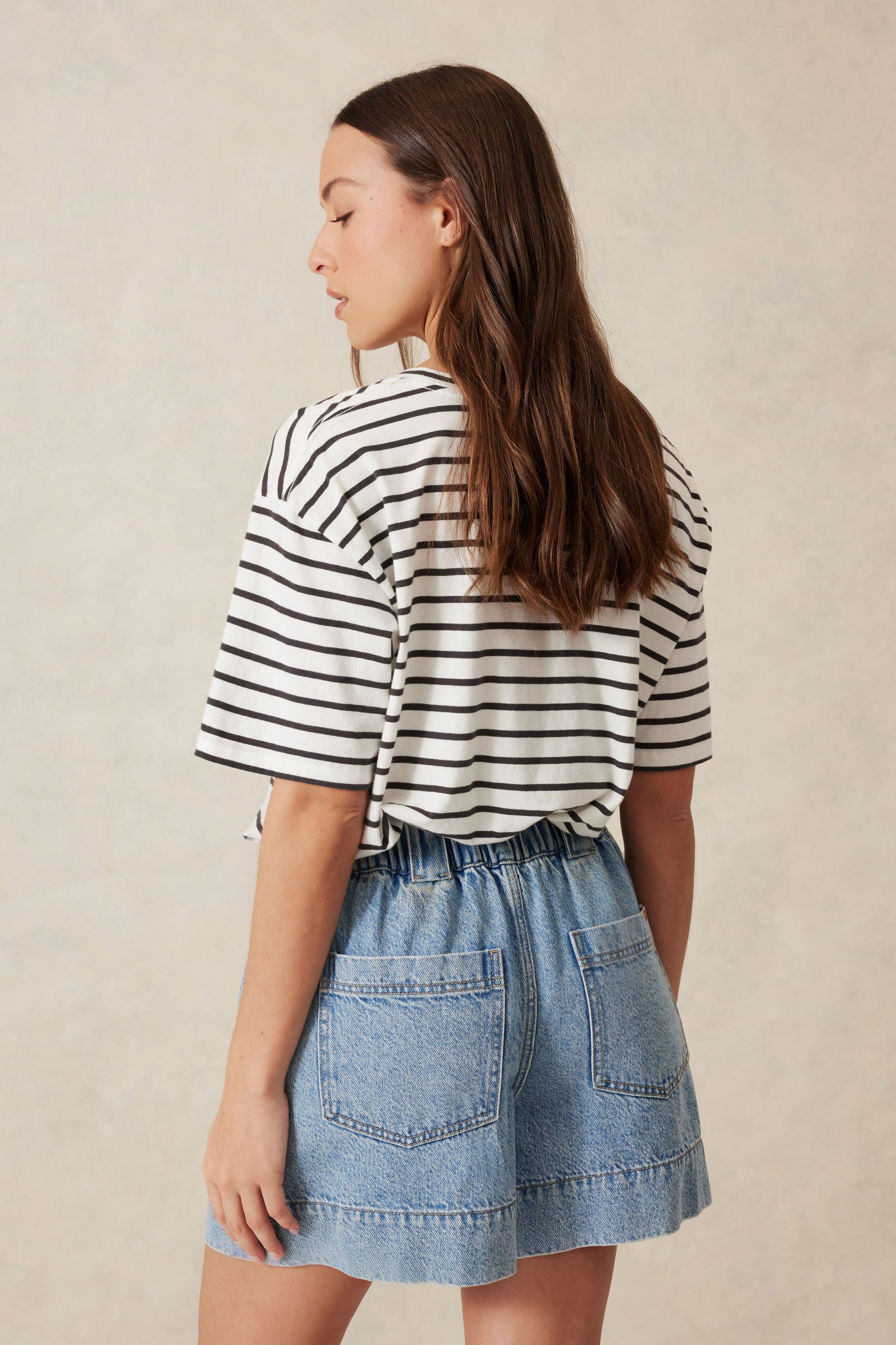 Pleat Front Short - Vintage Blue