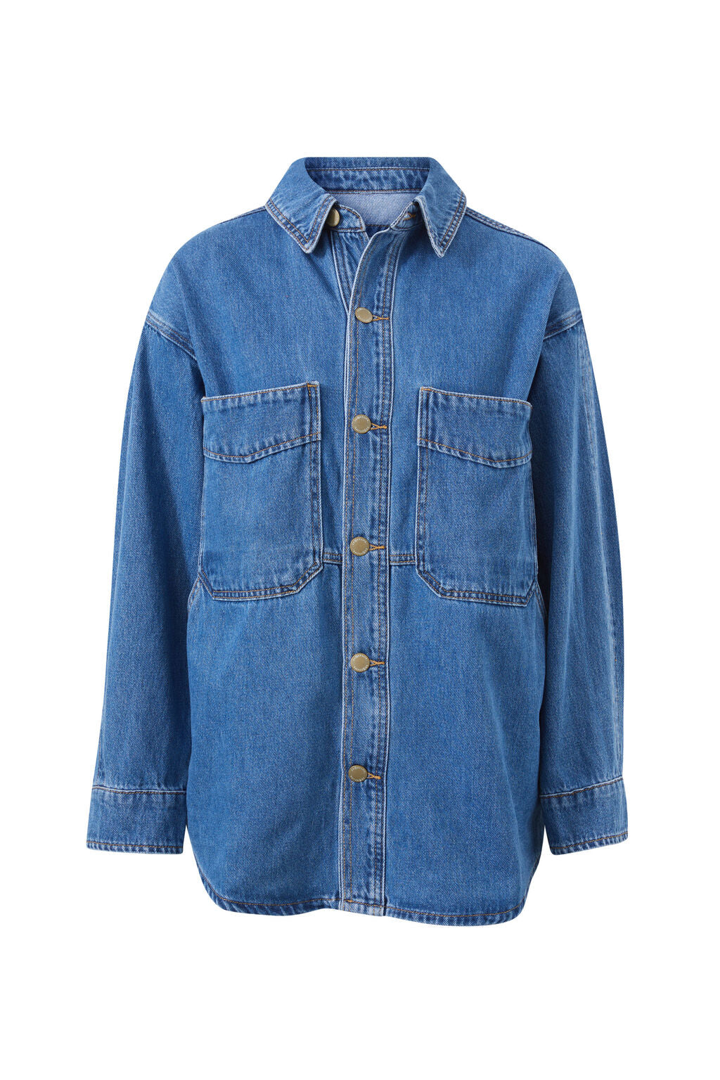 Bobbi Side Pocket Denim Shacket - Indigo