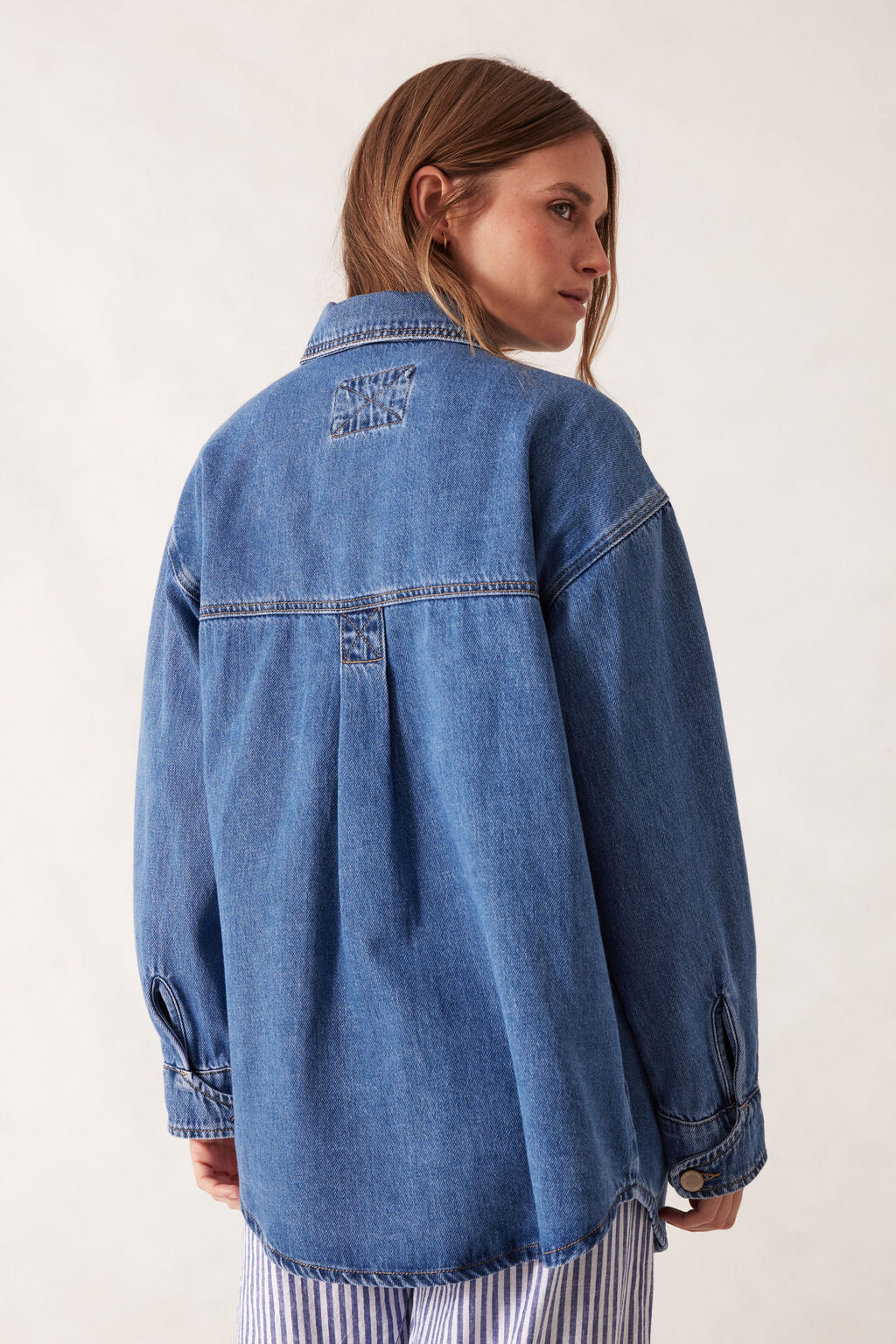 Bobbi Side Pocket Denim Shacket - Indigo