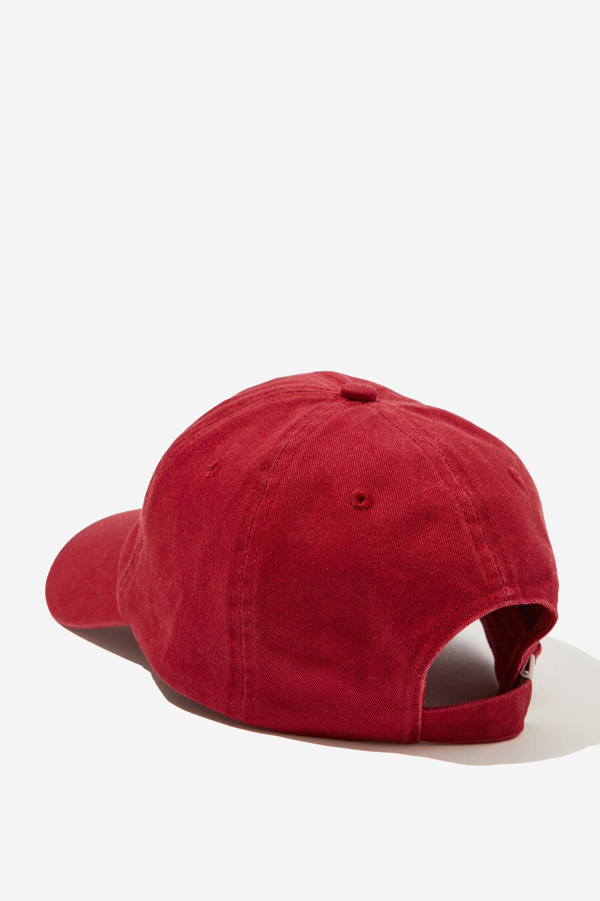 Ceres Monogram Cap - Deep red/ecru stitch