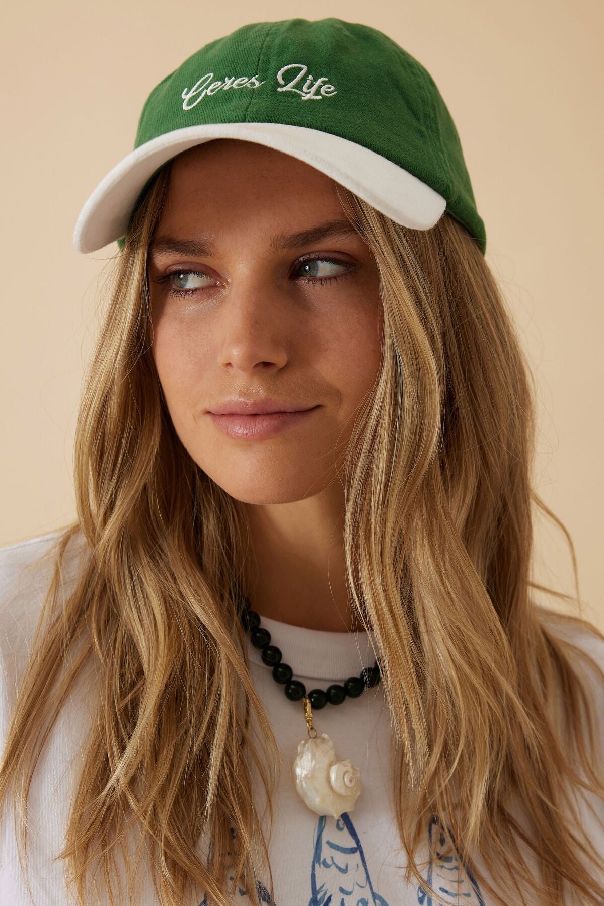 Pip Everyday Cap - heritage green/white