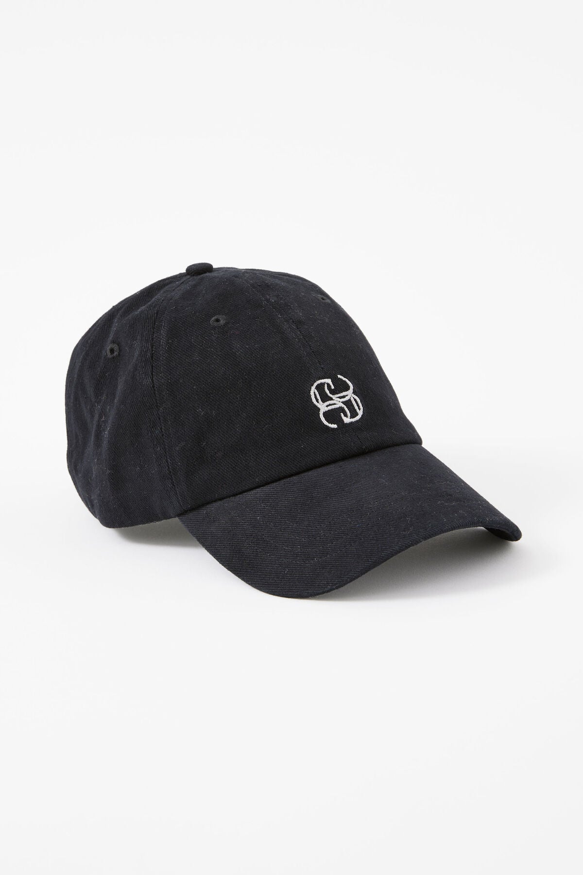 Pip Everyday Cap - Black/Ecru Stitch