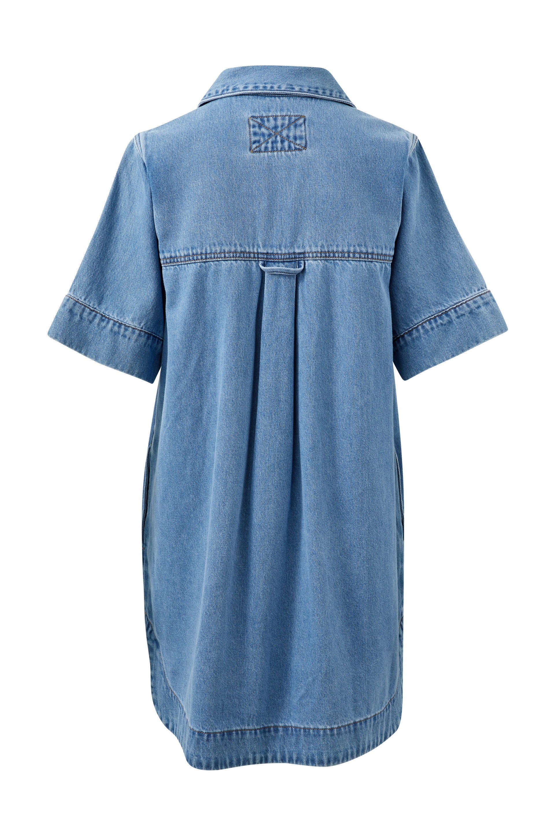 Sammy Relaxed Shirt Dress - Vintage Blue