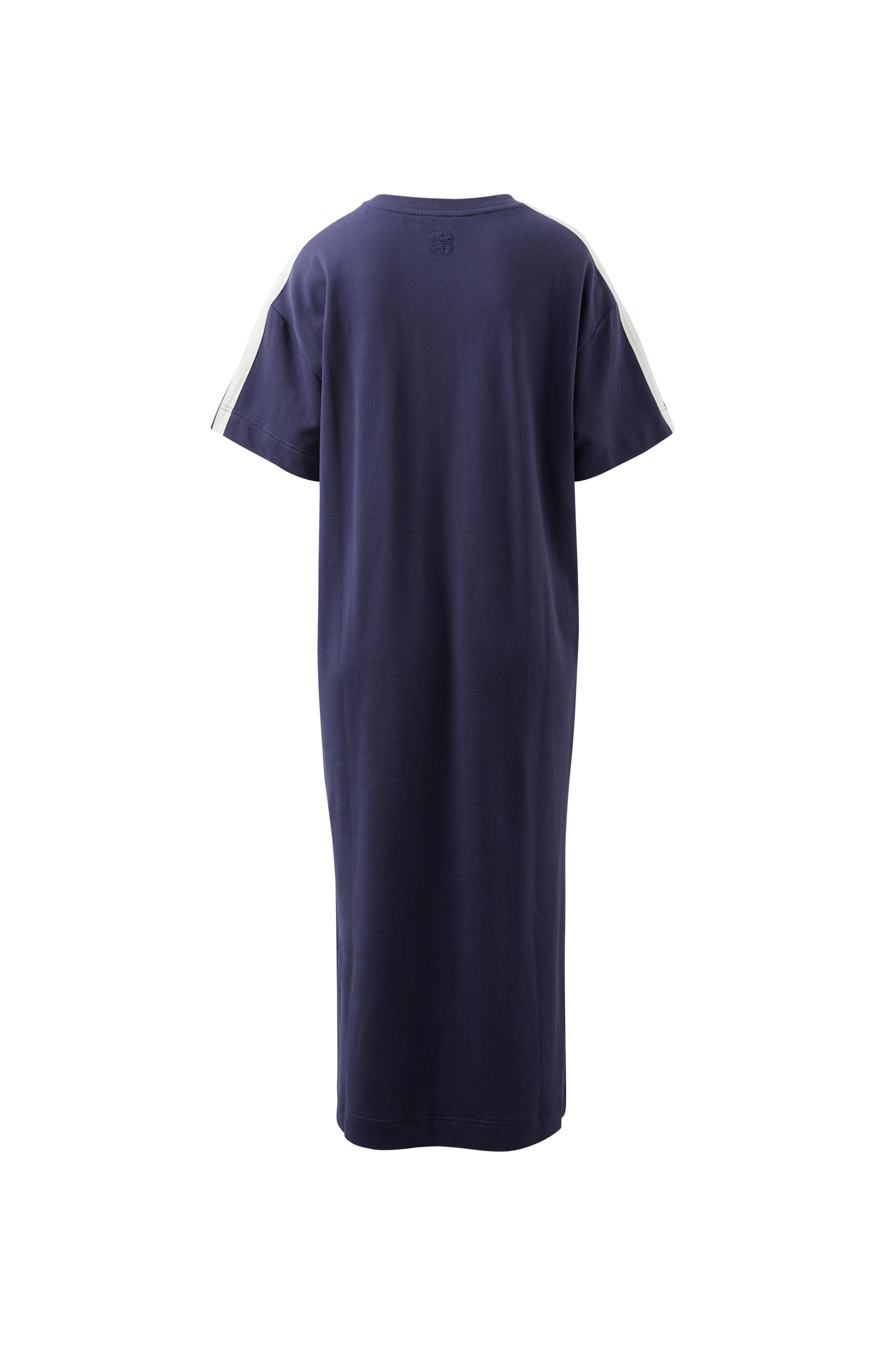 Charlotte Midi Terry Dress - New navy side stripe