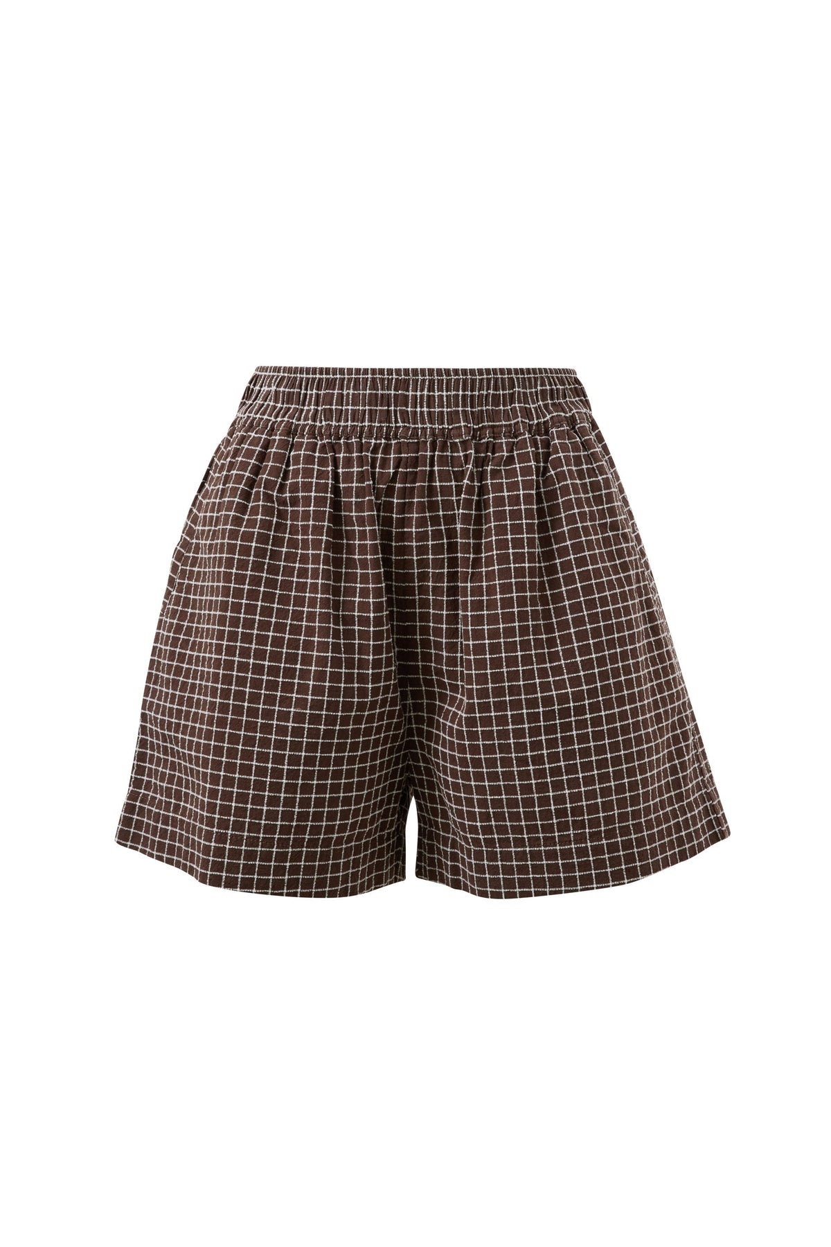 Mila Short - Textured Chocolate Check