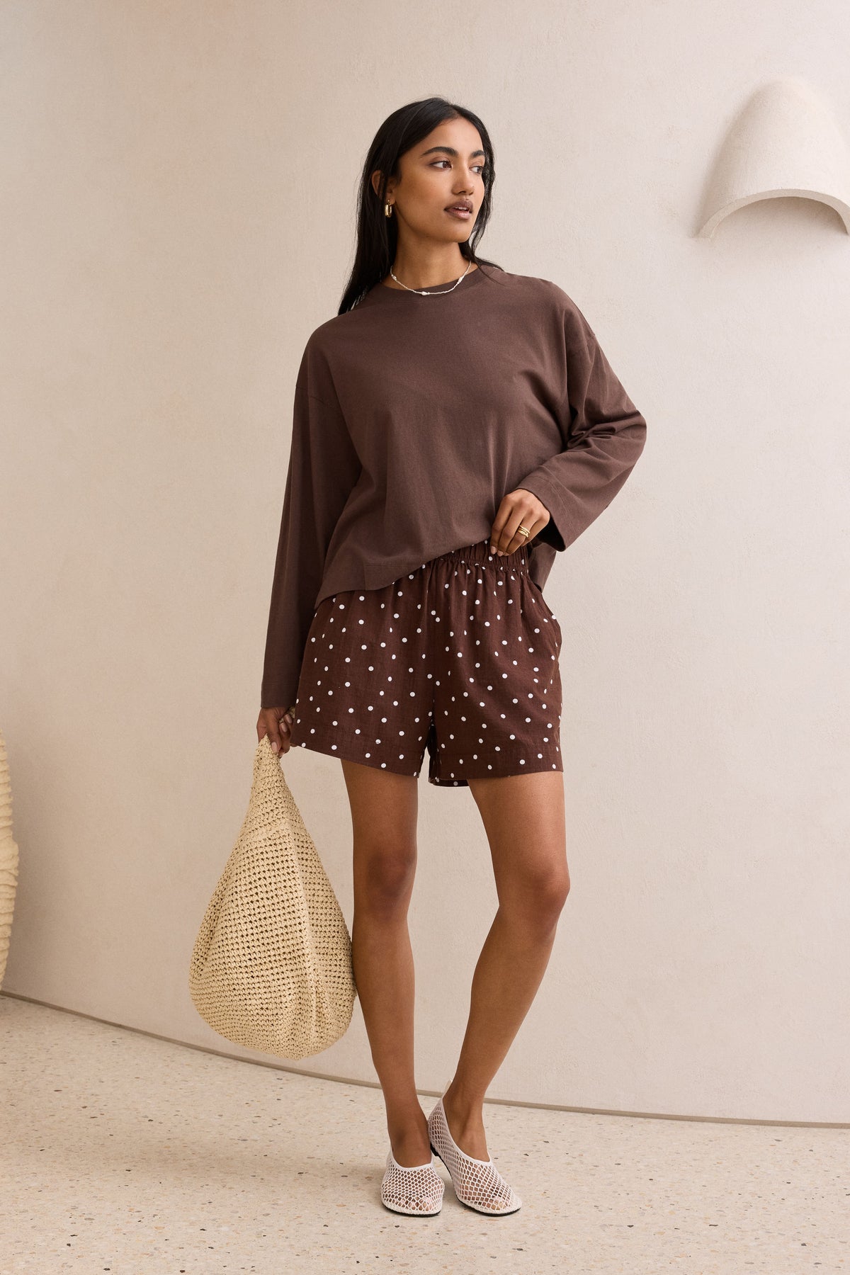 Mila Short - Choc Scattered Spot