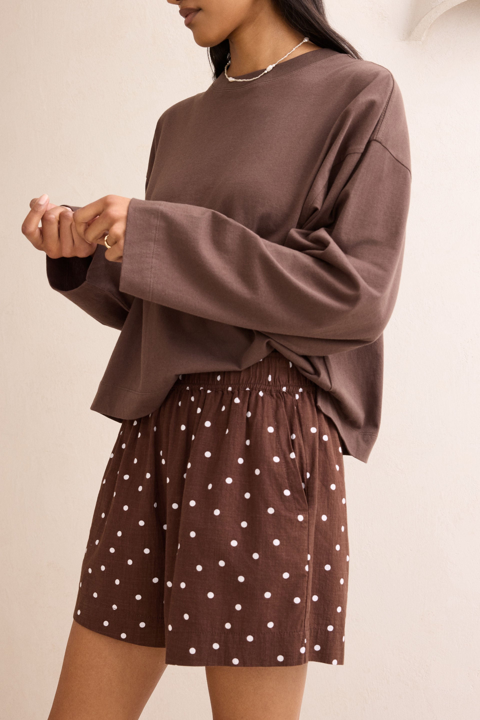 Mila Short - Choc Scattered Spot