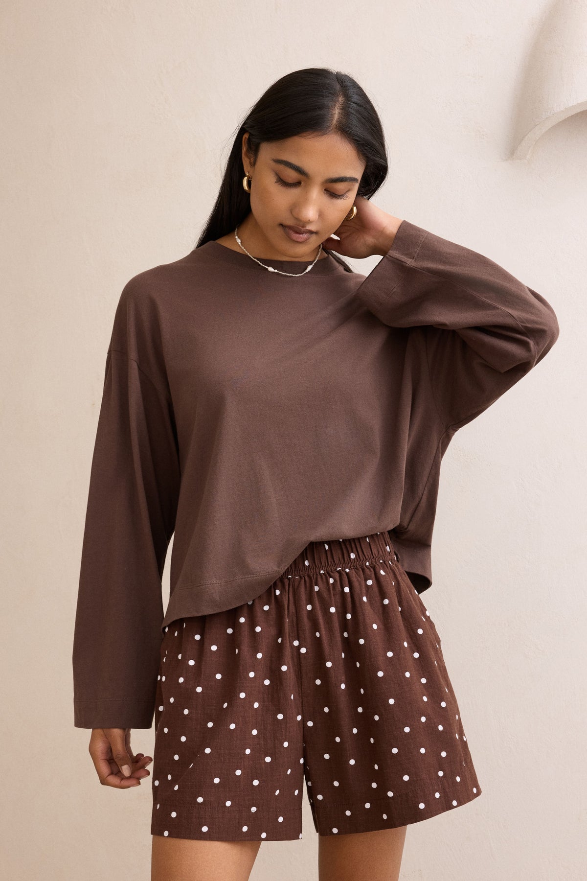 Mila Short - Choc Scattered Spot