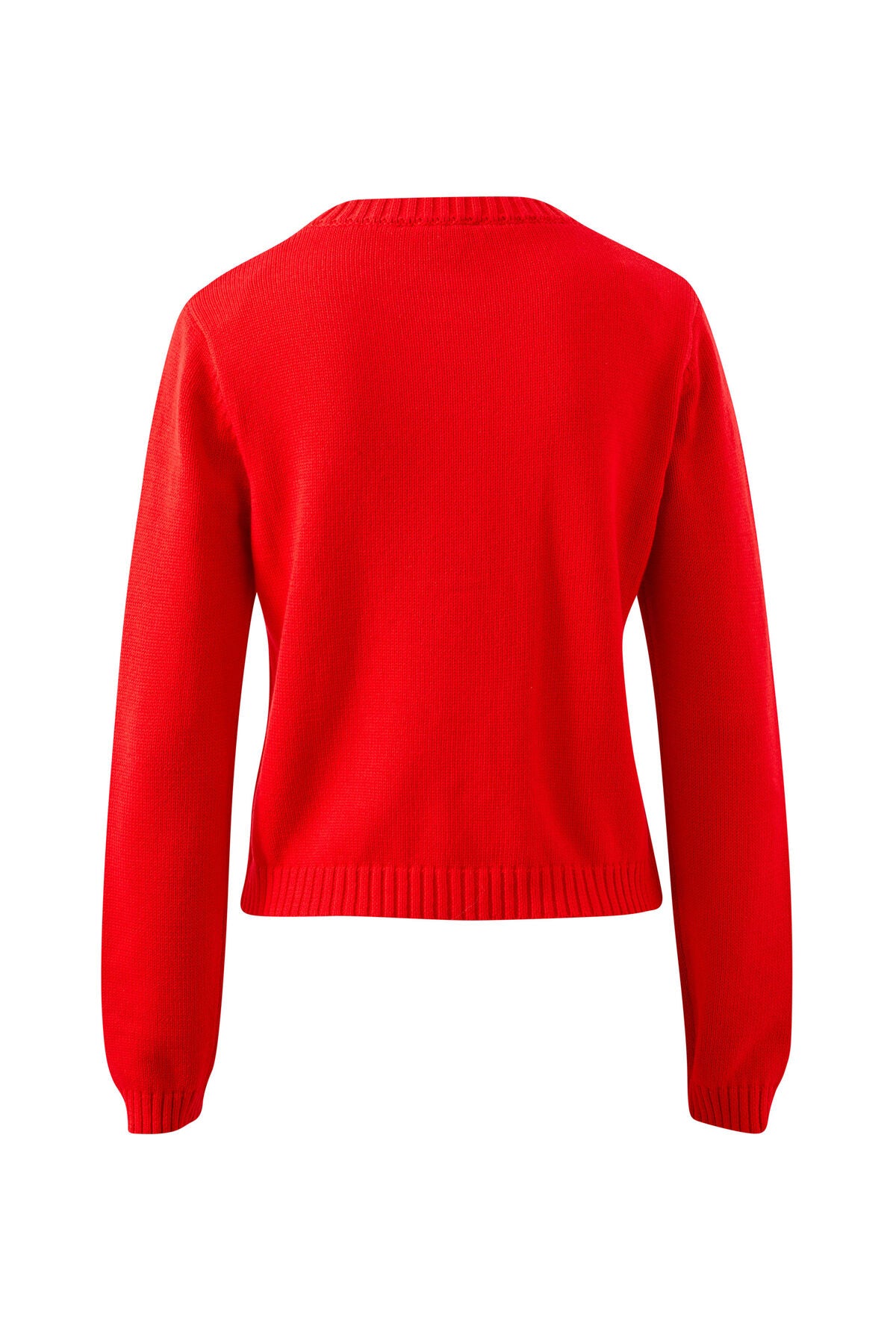Nelly Long Sleeve Knit Cardi - Fiery red