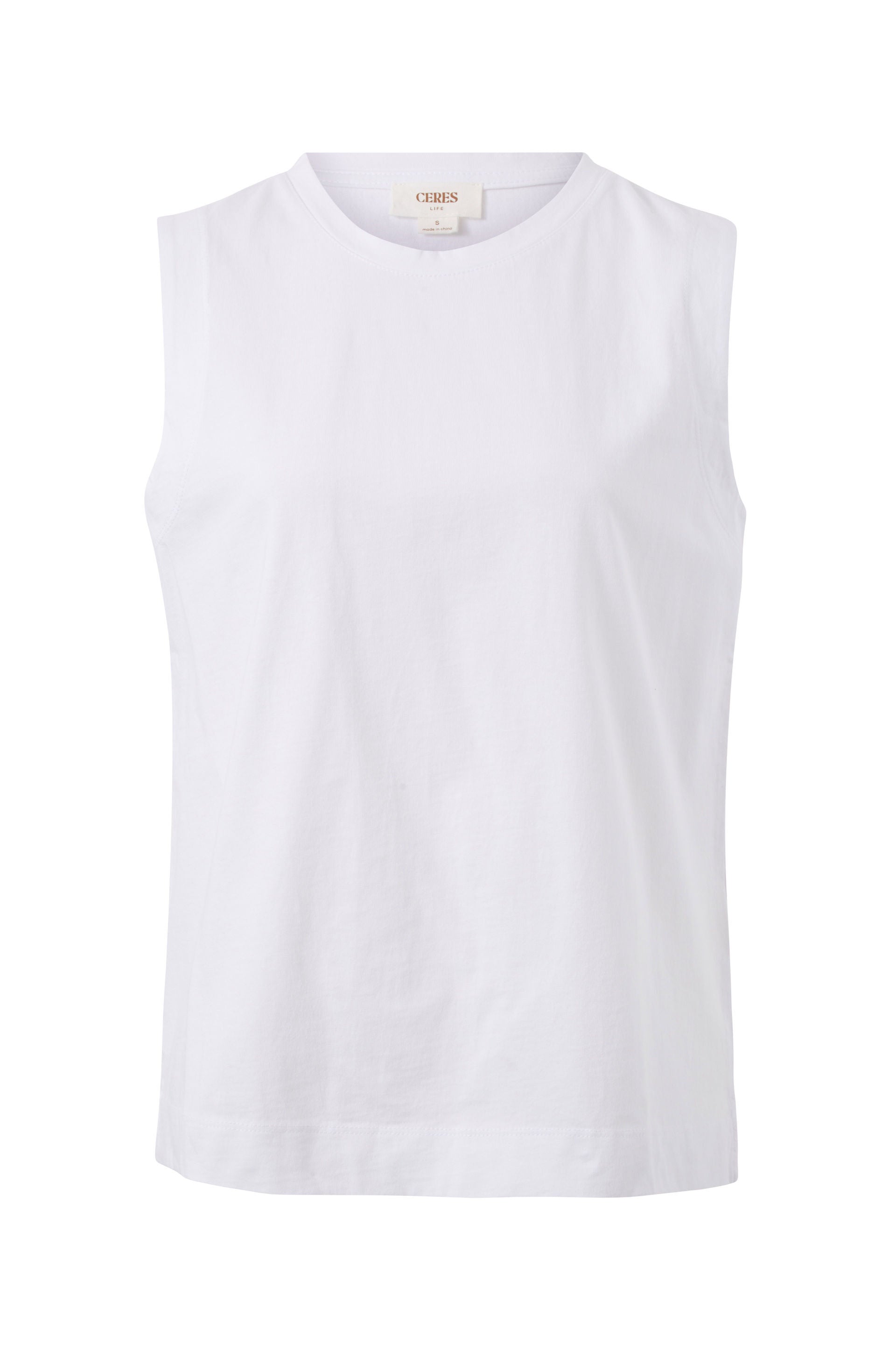 Relaxed Sleeveless Tee - White