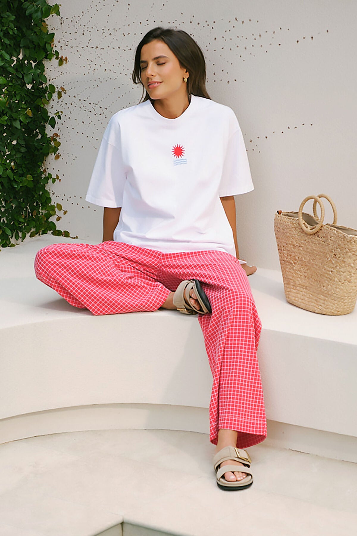 Tully Boyfriend Tee - Horizon Embroidery