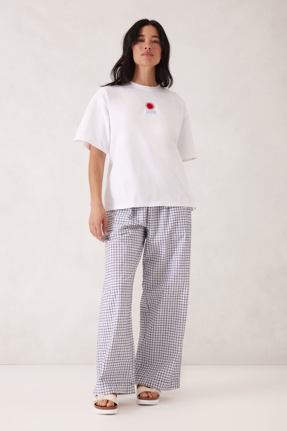 Tully Boyfriend Tee - Horizon Embroidery