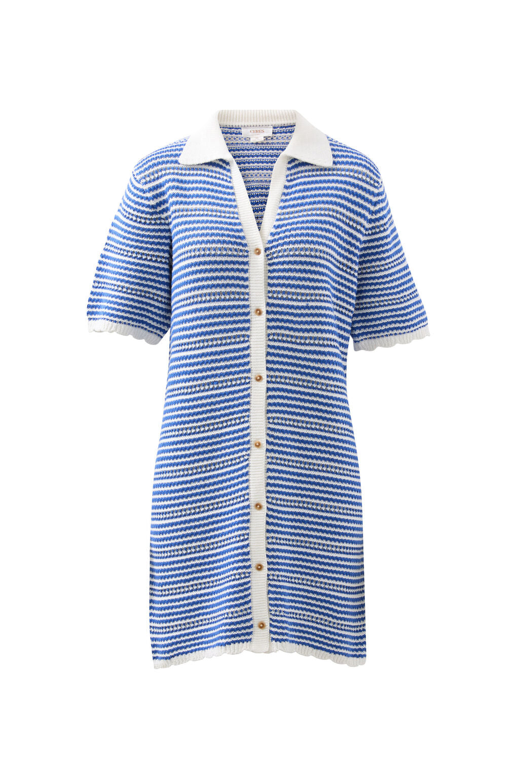 Nala Stripe Knit Mini Dress - Summer Blue Stripe
