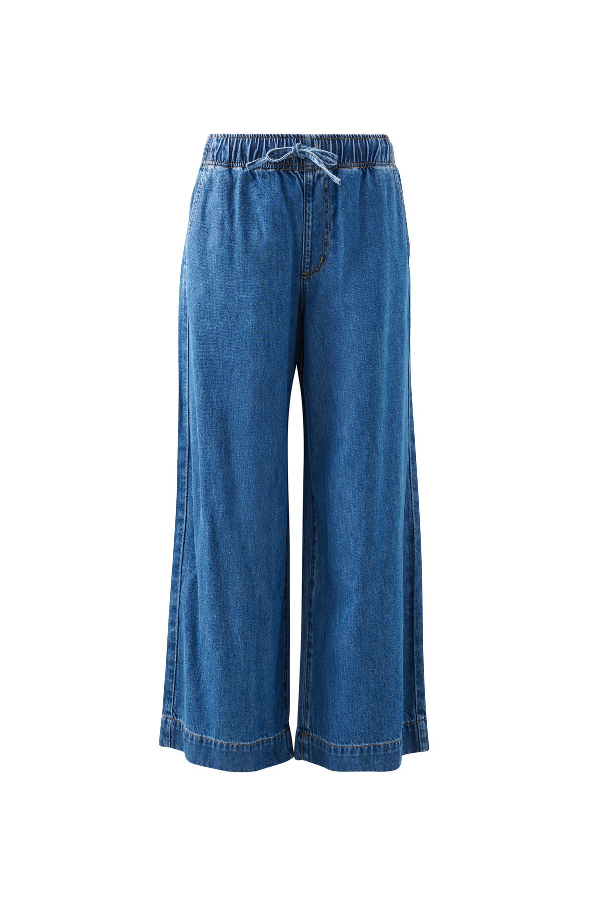 Andie Wide Leg Drawstring Pant - Fresh indigo
