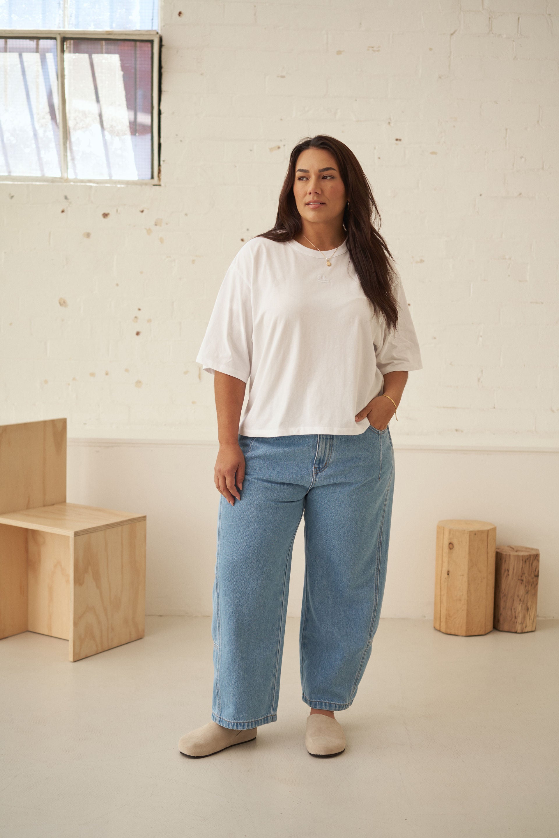 Phoebe Premium Tee - White