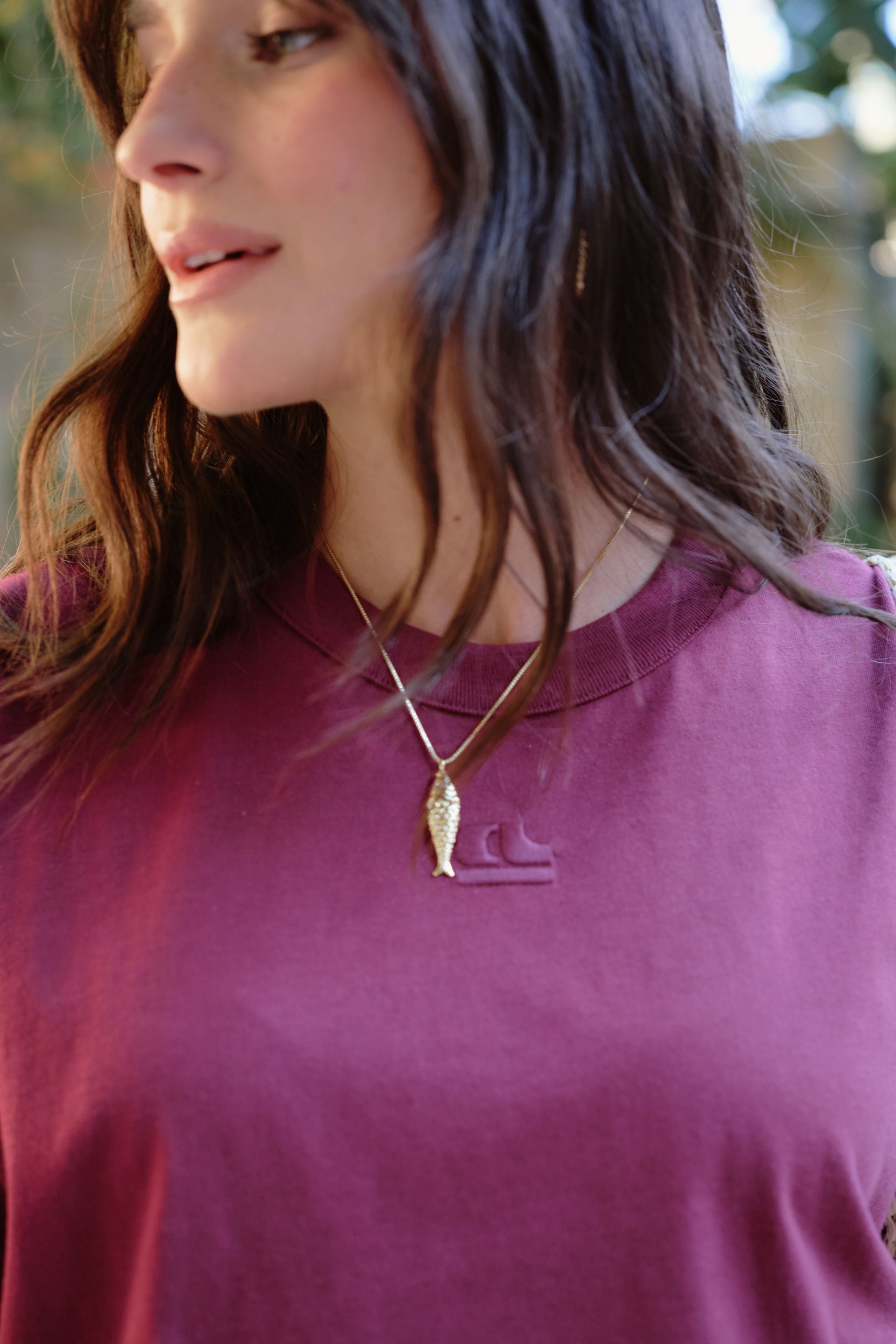 Phoebe Premium Tee - Pomegranate