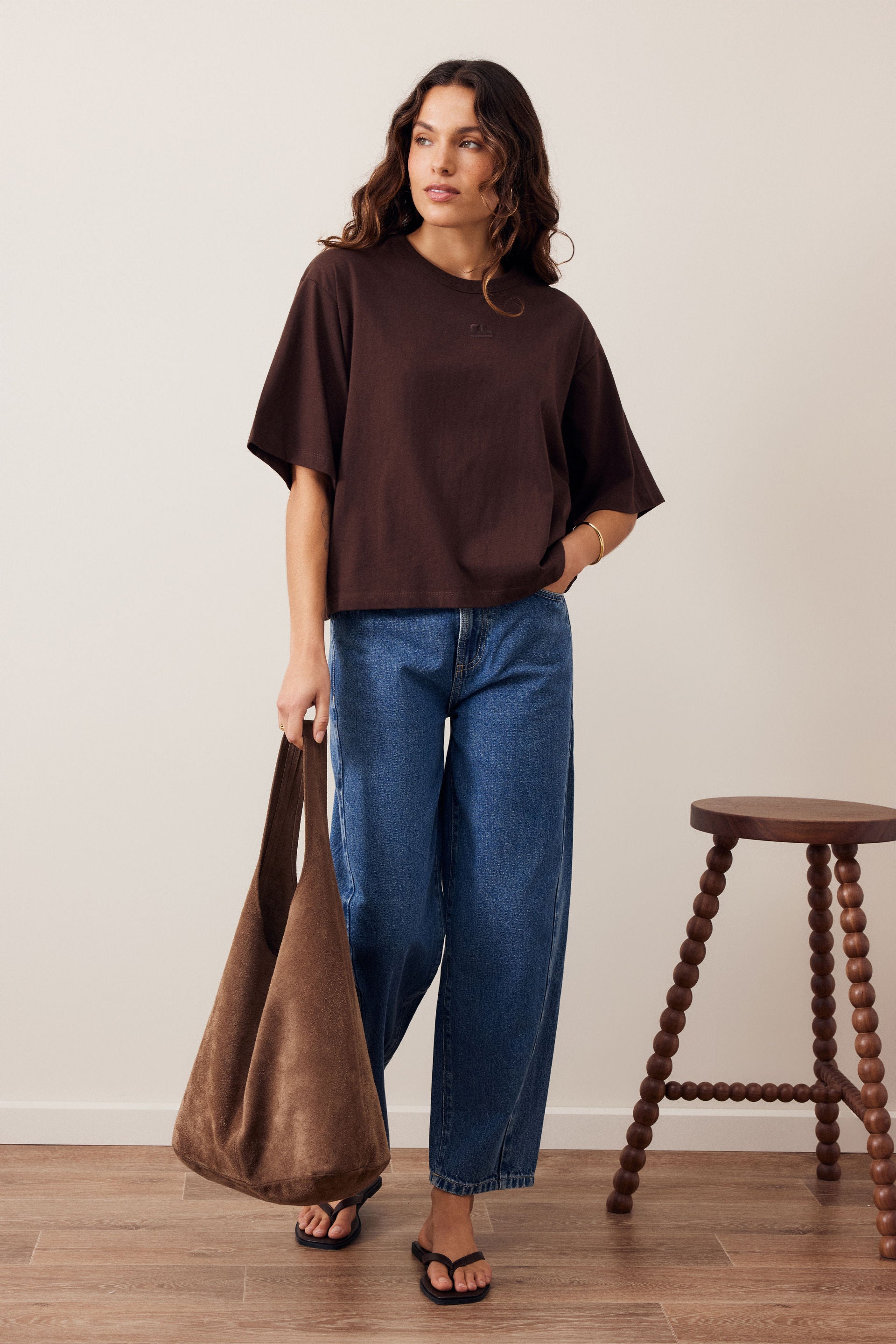 Phoebe Premium Tee - Chocolate