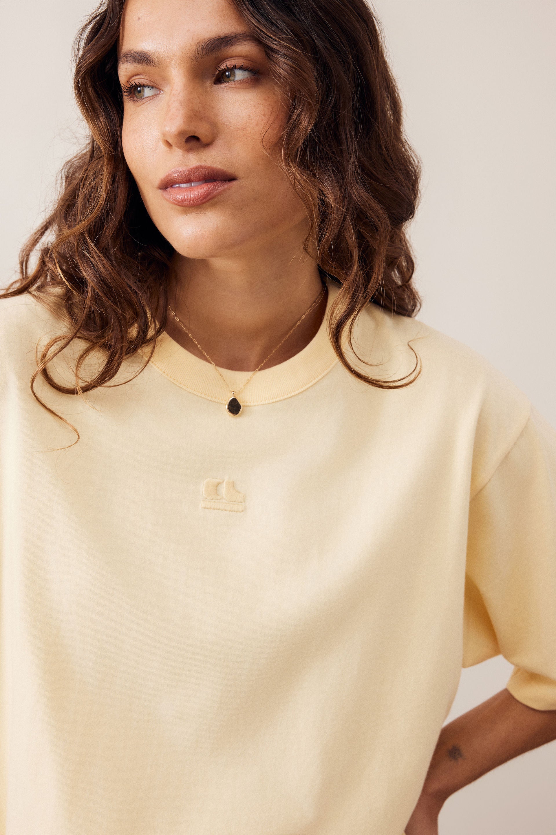 Ceres Life Phoebe Premium Tee in Butter, additional detail