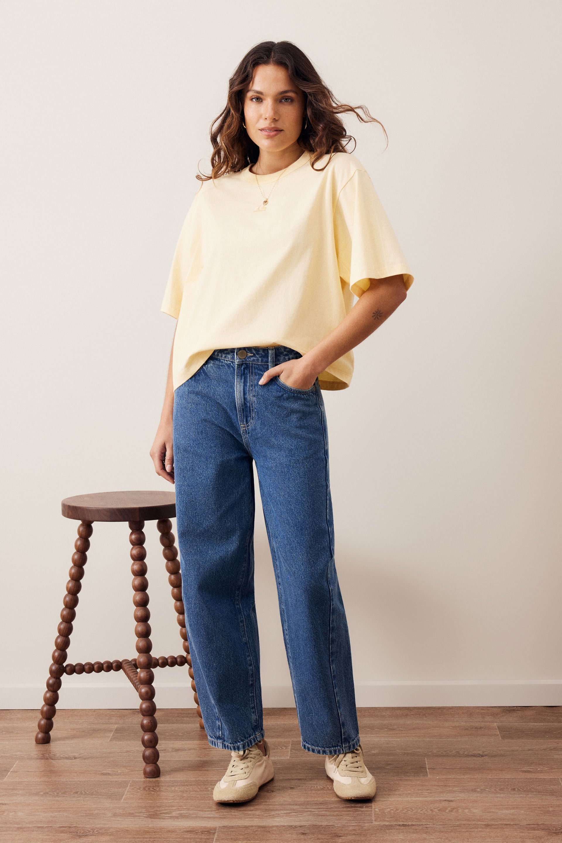 Ceres Life Phoebe Premium Tee in Butter, additional detail