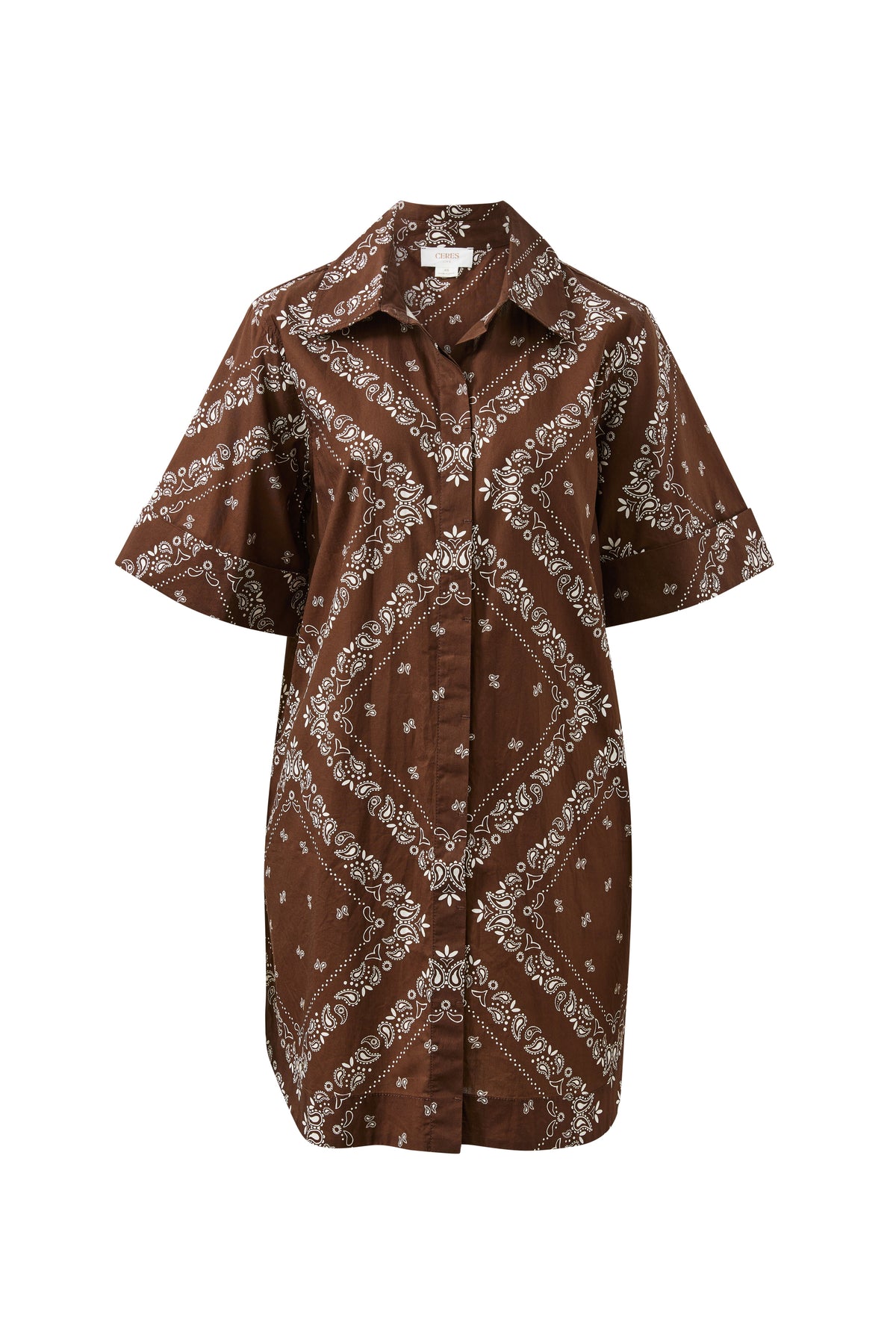 Ceres Life Sara Mini Shirt Dress - Bandana Print