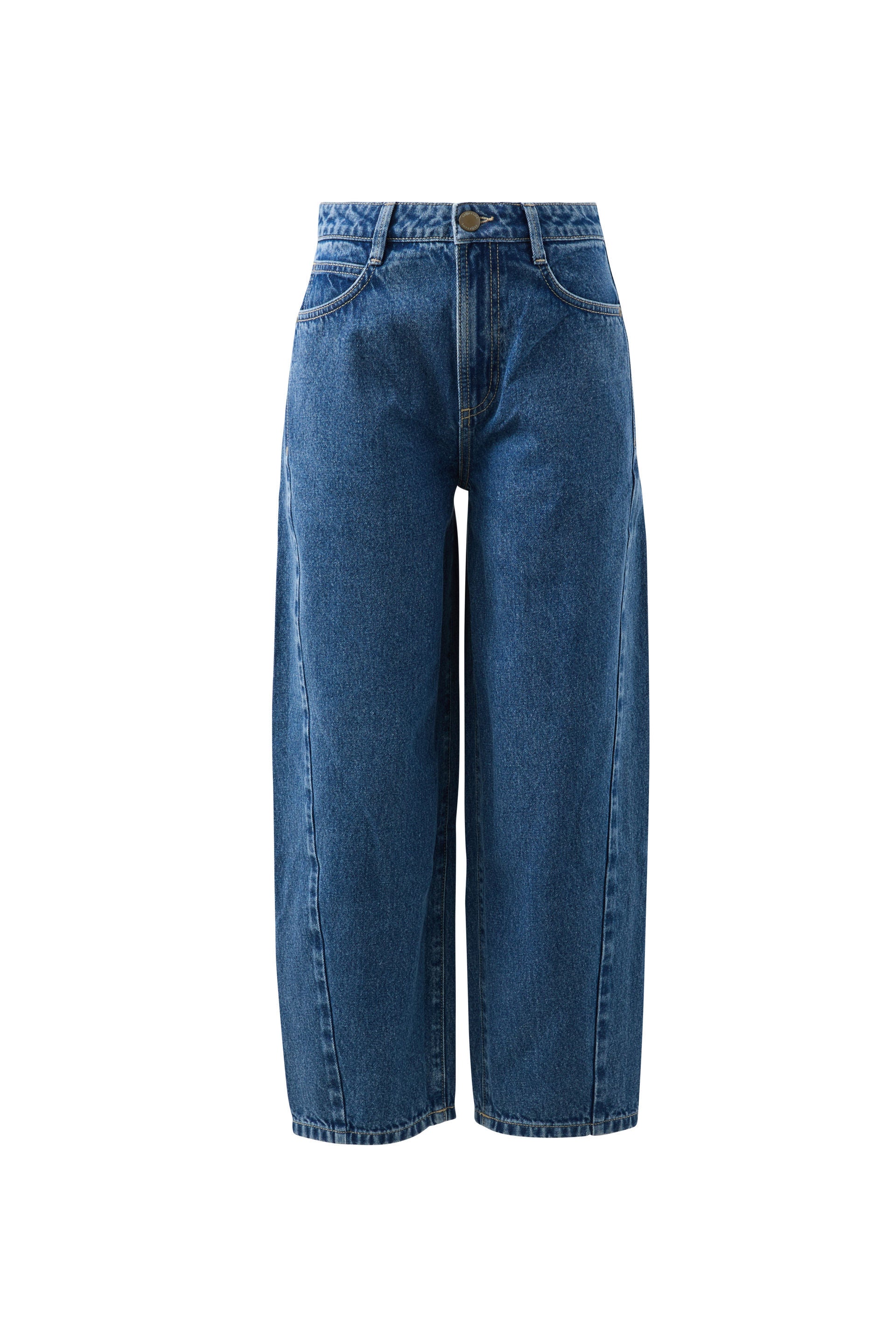 Leah Tapered Barrel Jean - Fresh Indigo