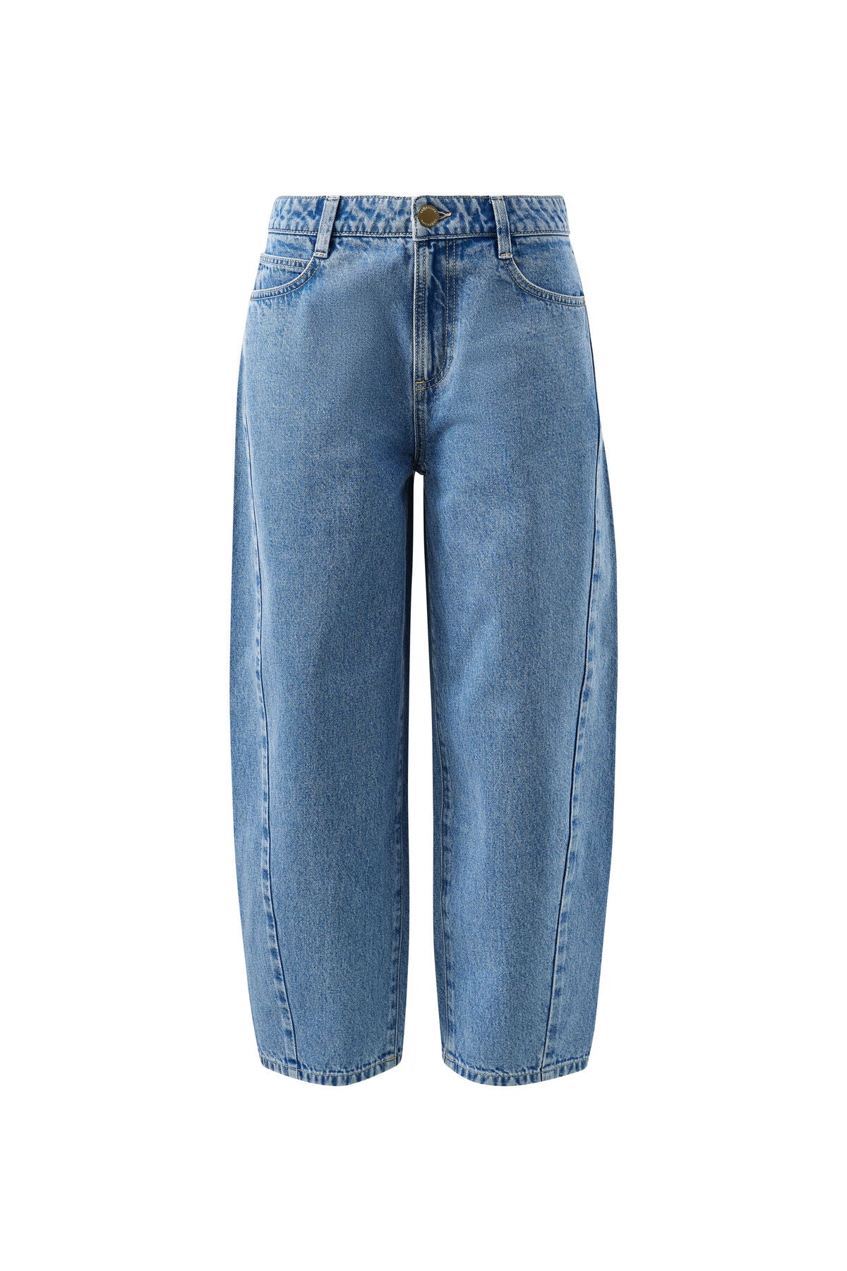 Leah Tapered Barrel Jean - Vintage Blue
