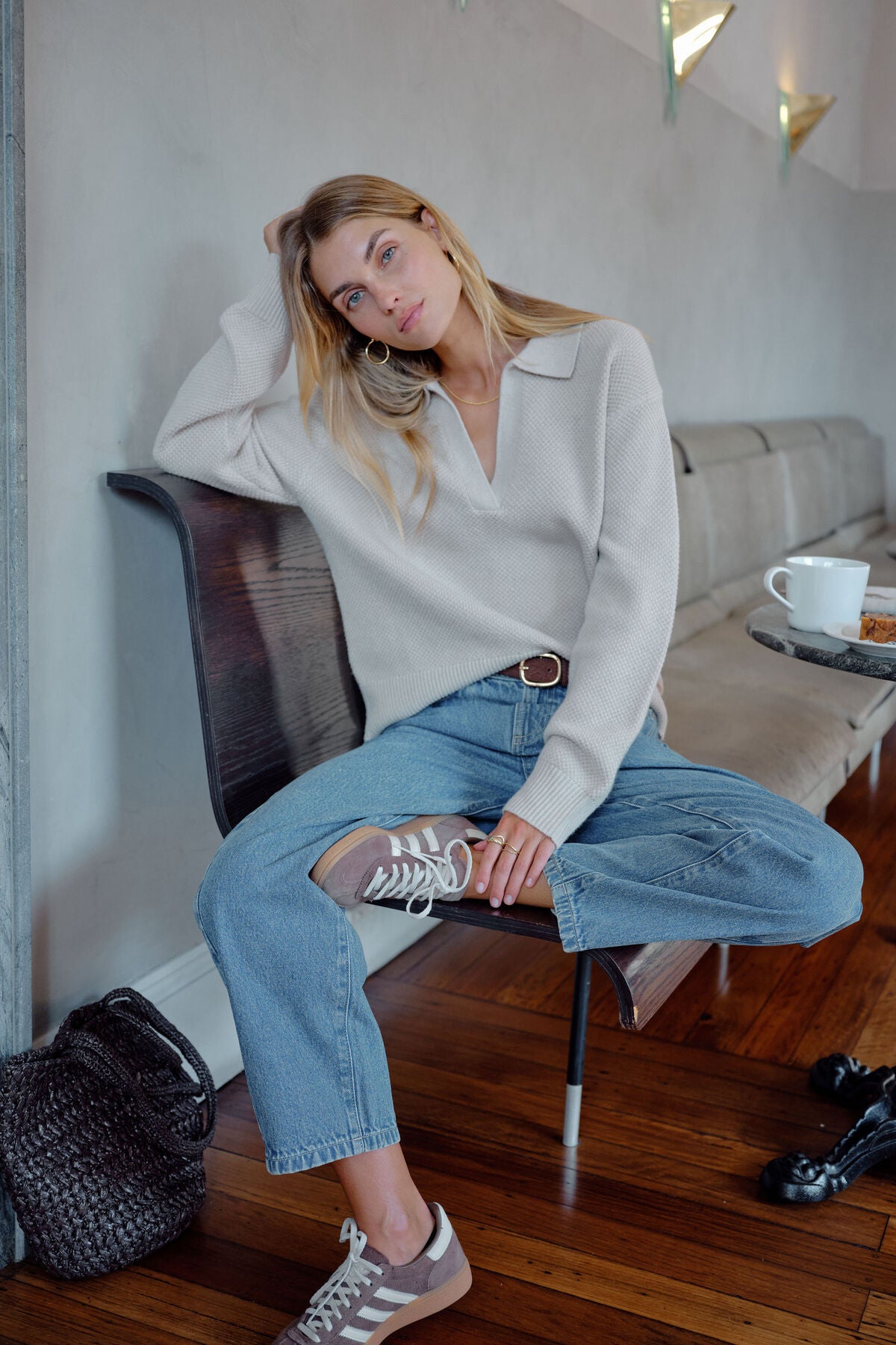 Kira Collared Knit - Oatmeal Marle