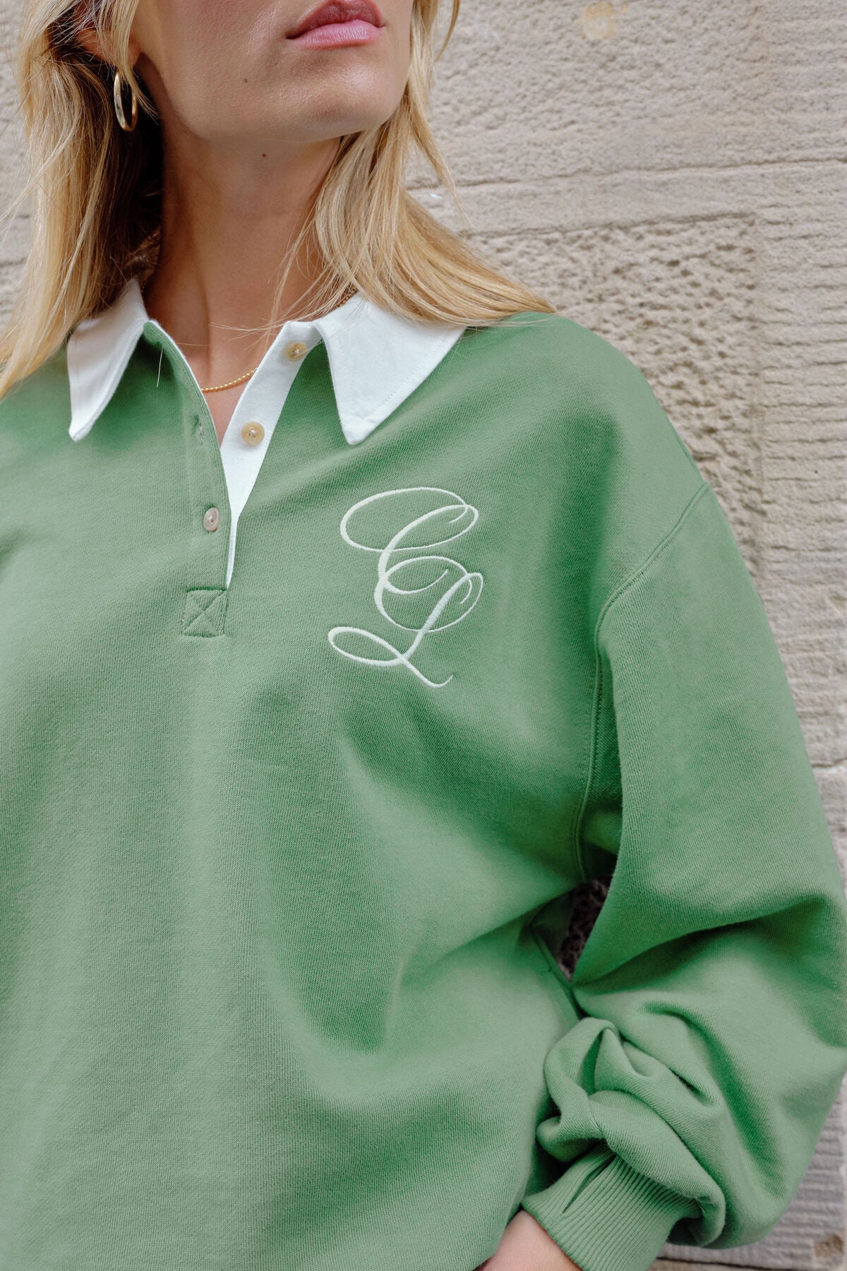 Wren Rugby Sweat - Pistachio White Club Logo