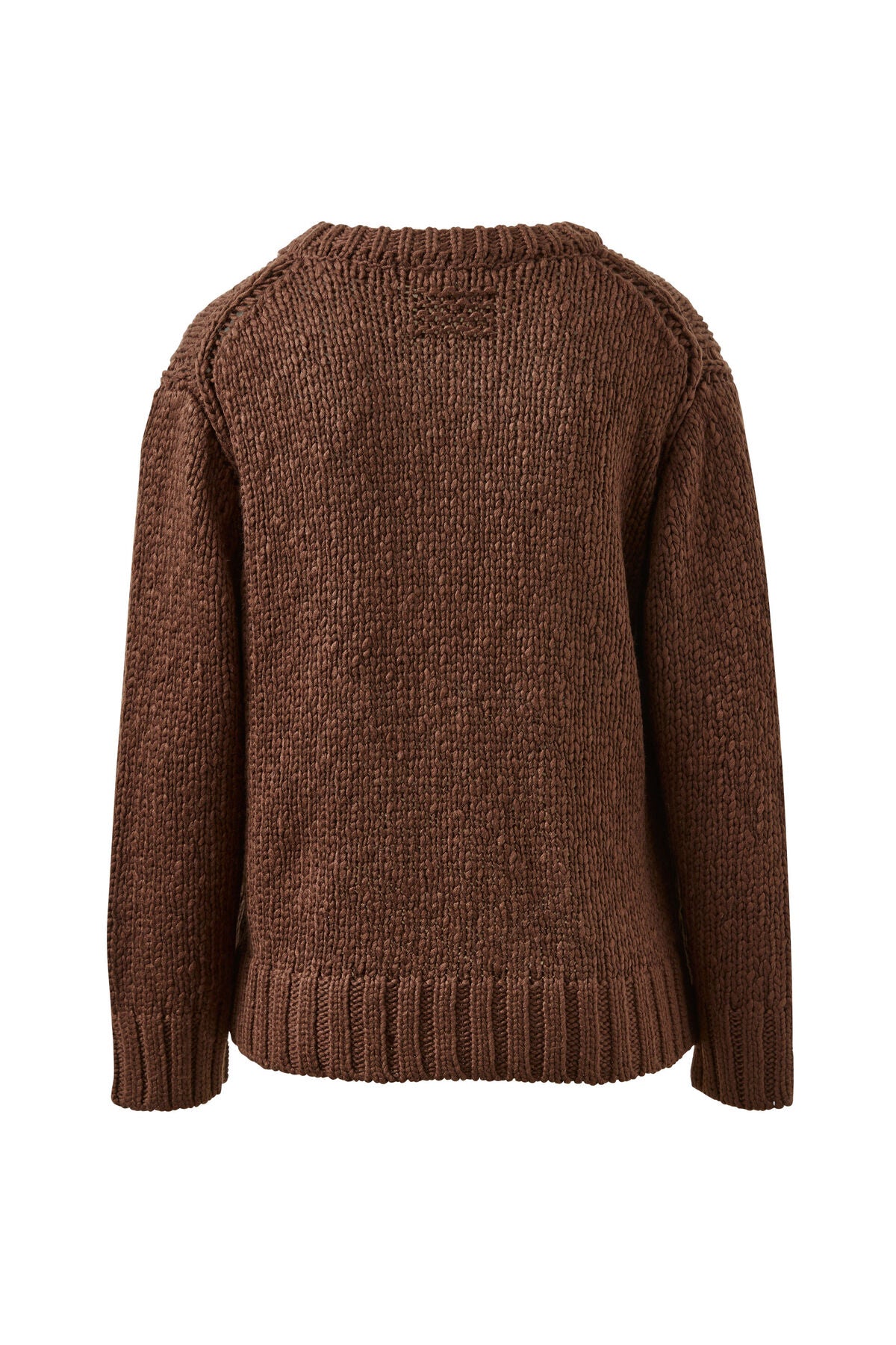 Sage Chunky Knit Crew - Chocolate