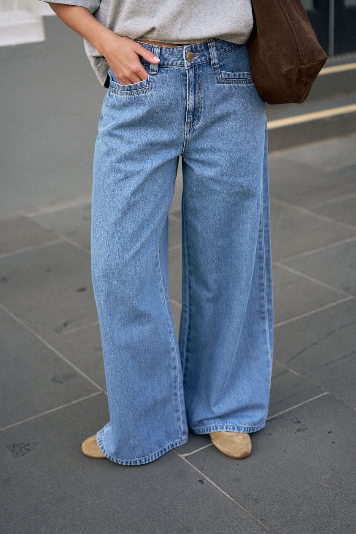 Reese Wide Jean - Vintage blue