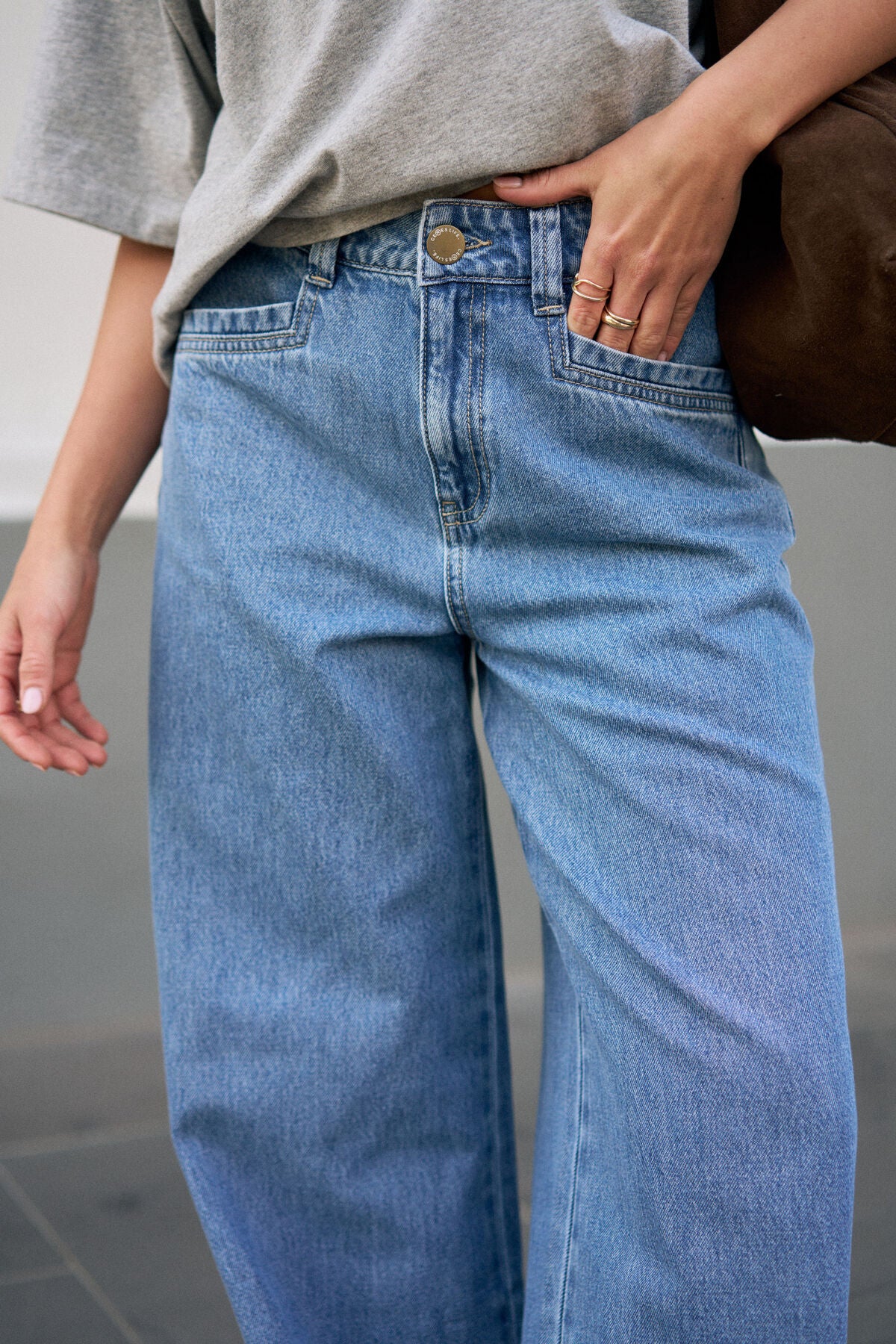 Reese Wide Jean - Vintage blue