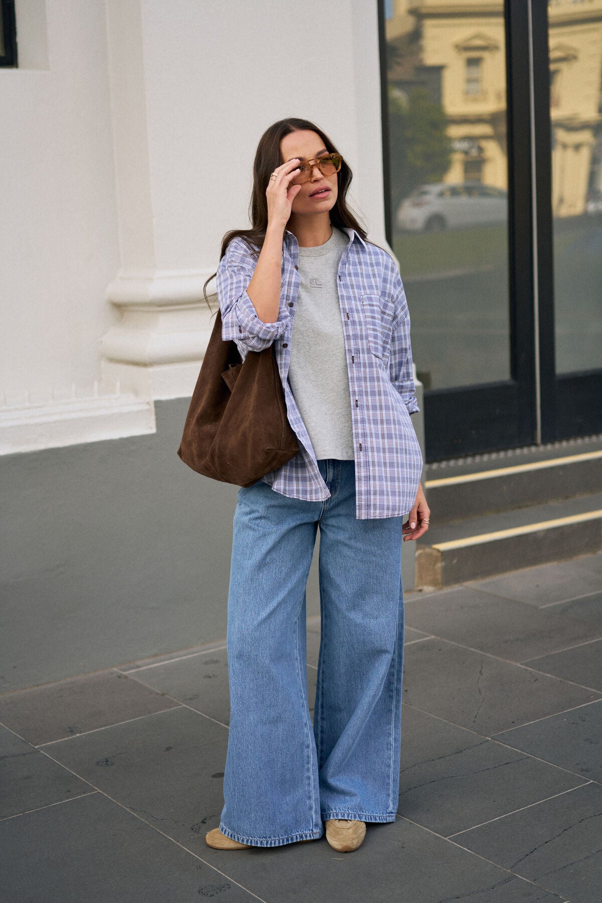 Reese Wide Jean - Vintage blue