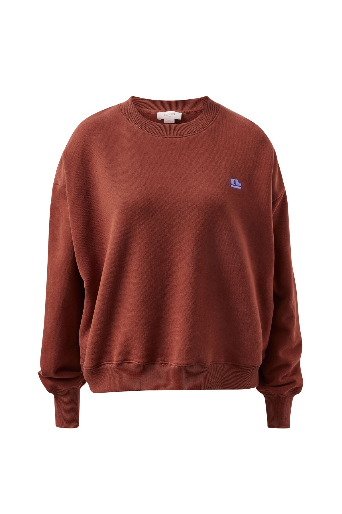 Quinn Slouchy Crew - Burnt Toffee