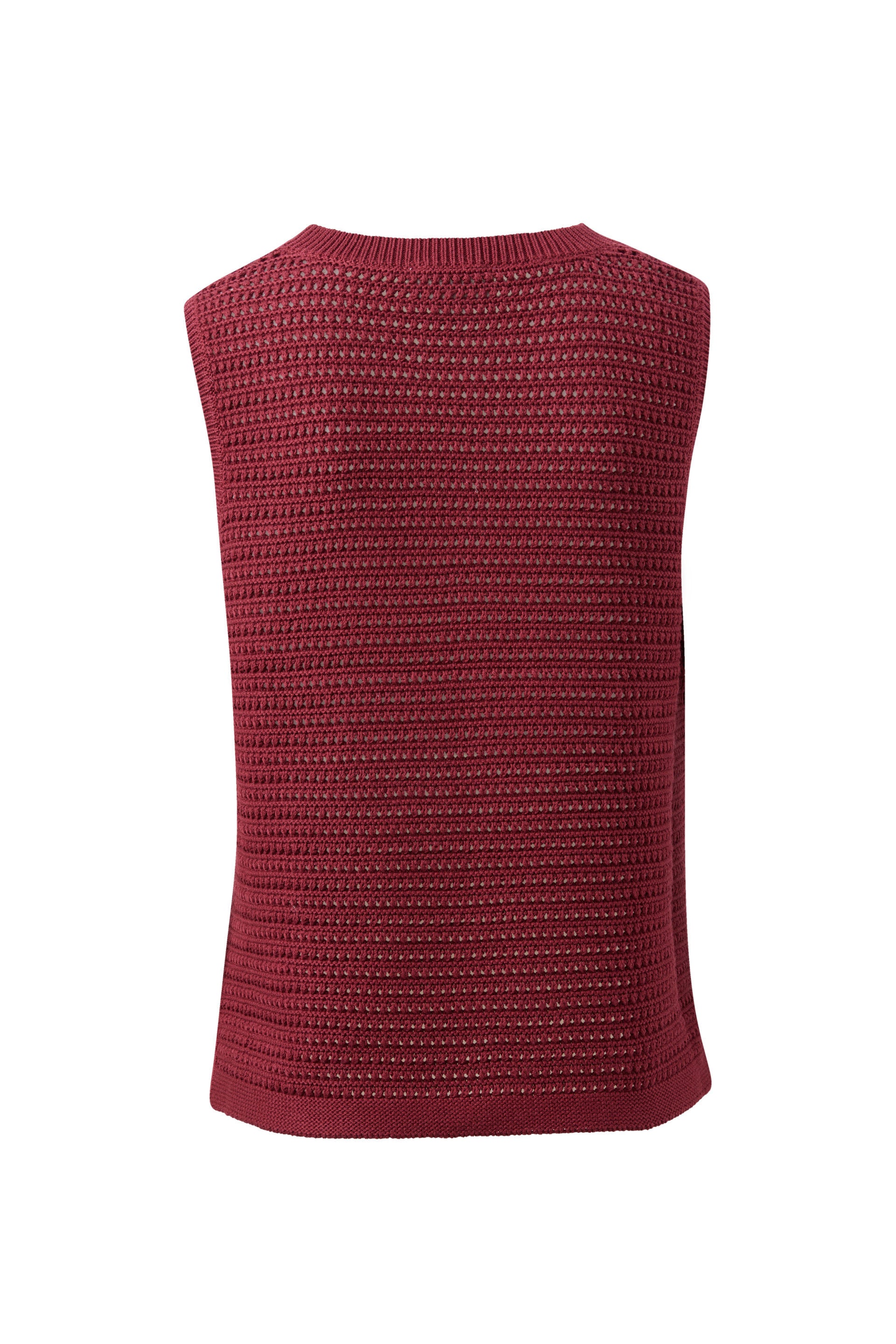 Maddy Mesh Knit Tank - Mulberry