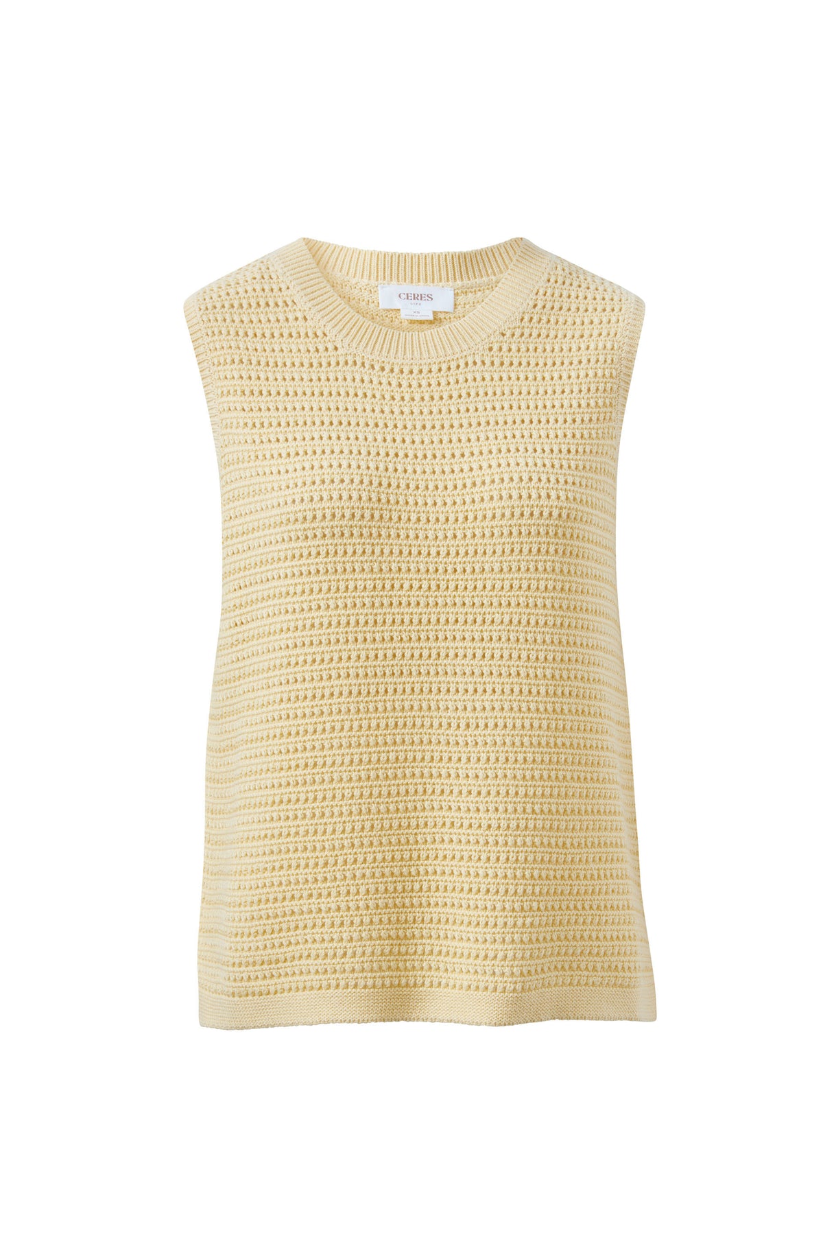 Maddy Mesh Knit Tank - New Butter
